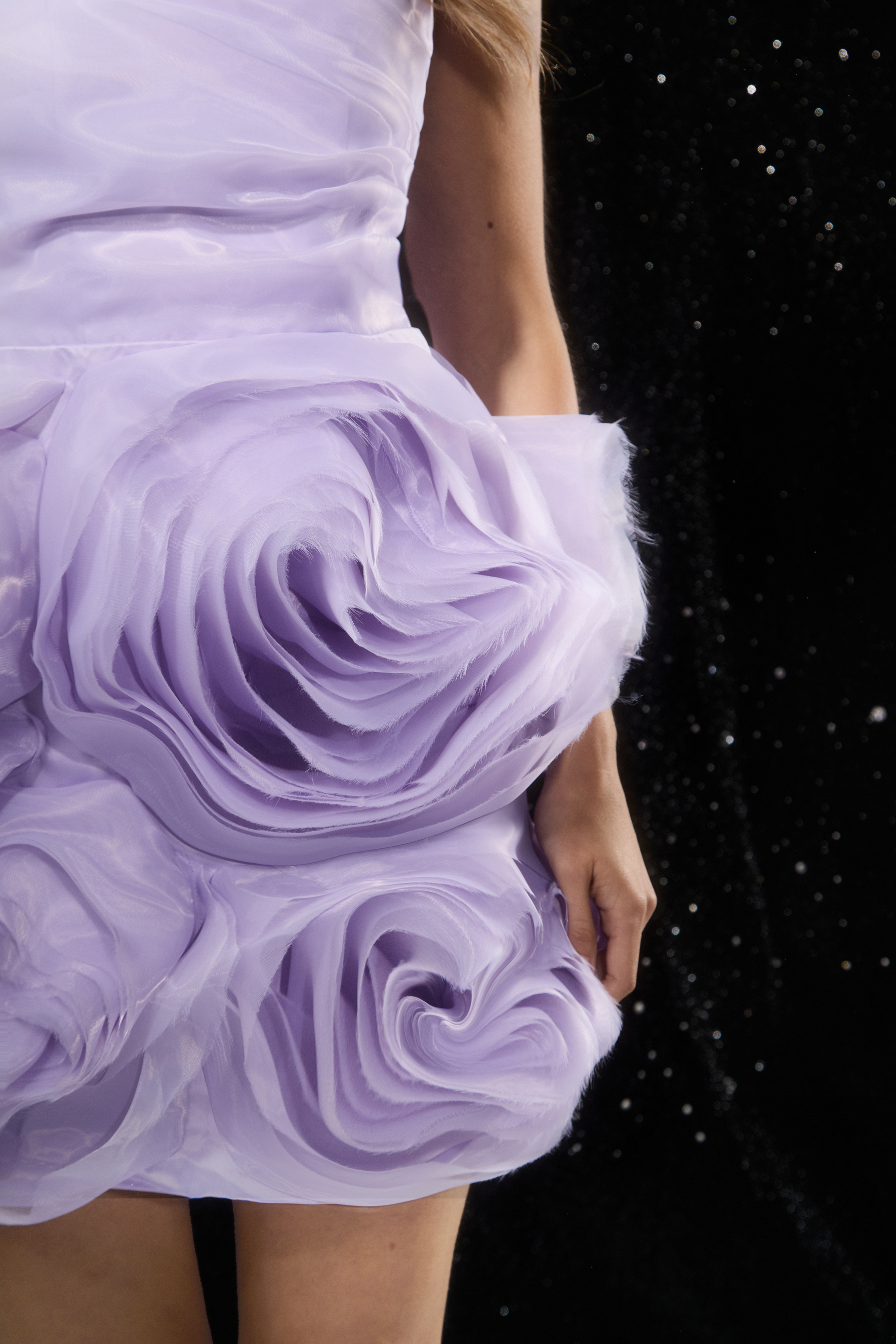 Call Me Darling Purple Rosette Applique Strapless Mini Dress-purelyfable