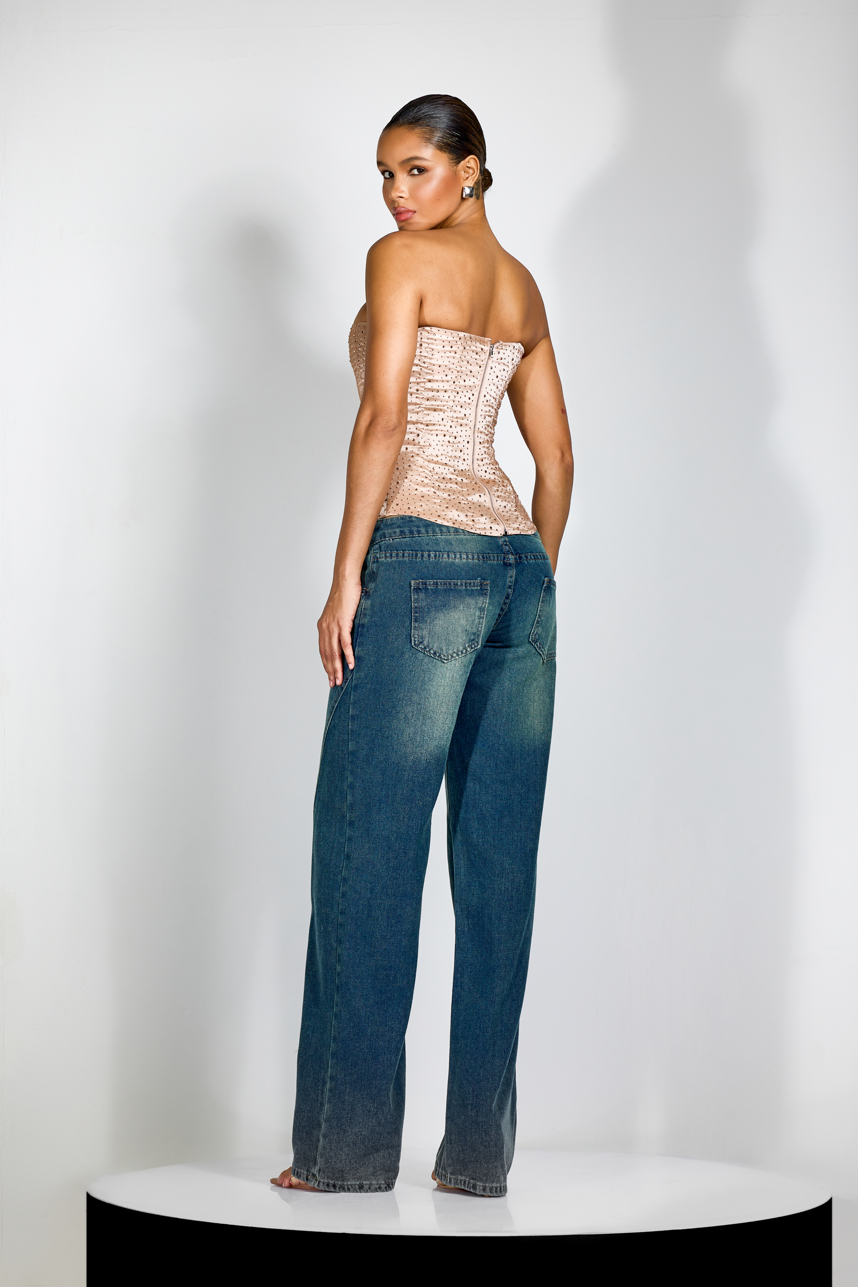 Noelle Rhinestone Embellished Tube Top-purelyfable
