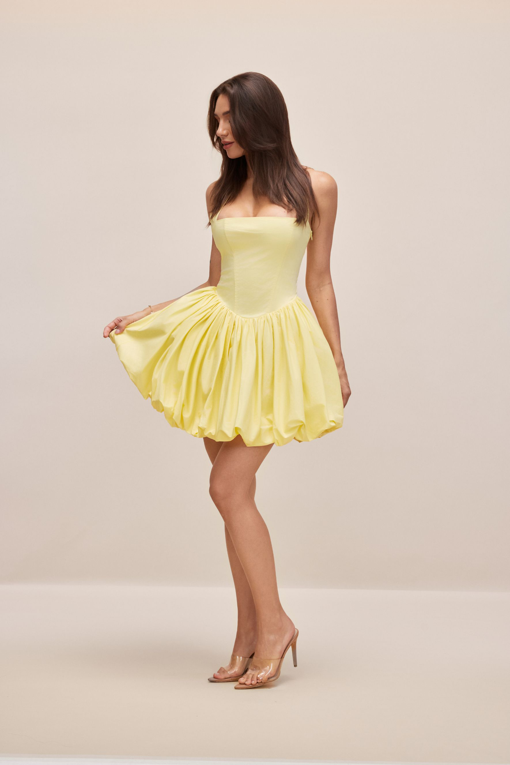 Frances Halter Neck Bubble Mini Dress-purelyfable
