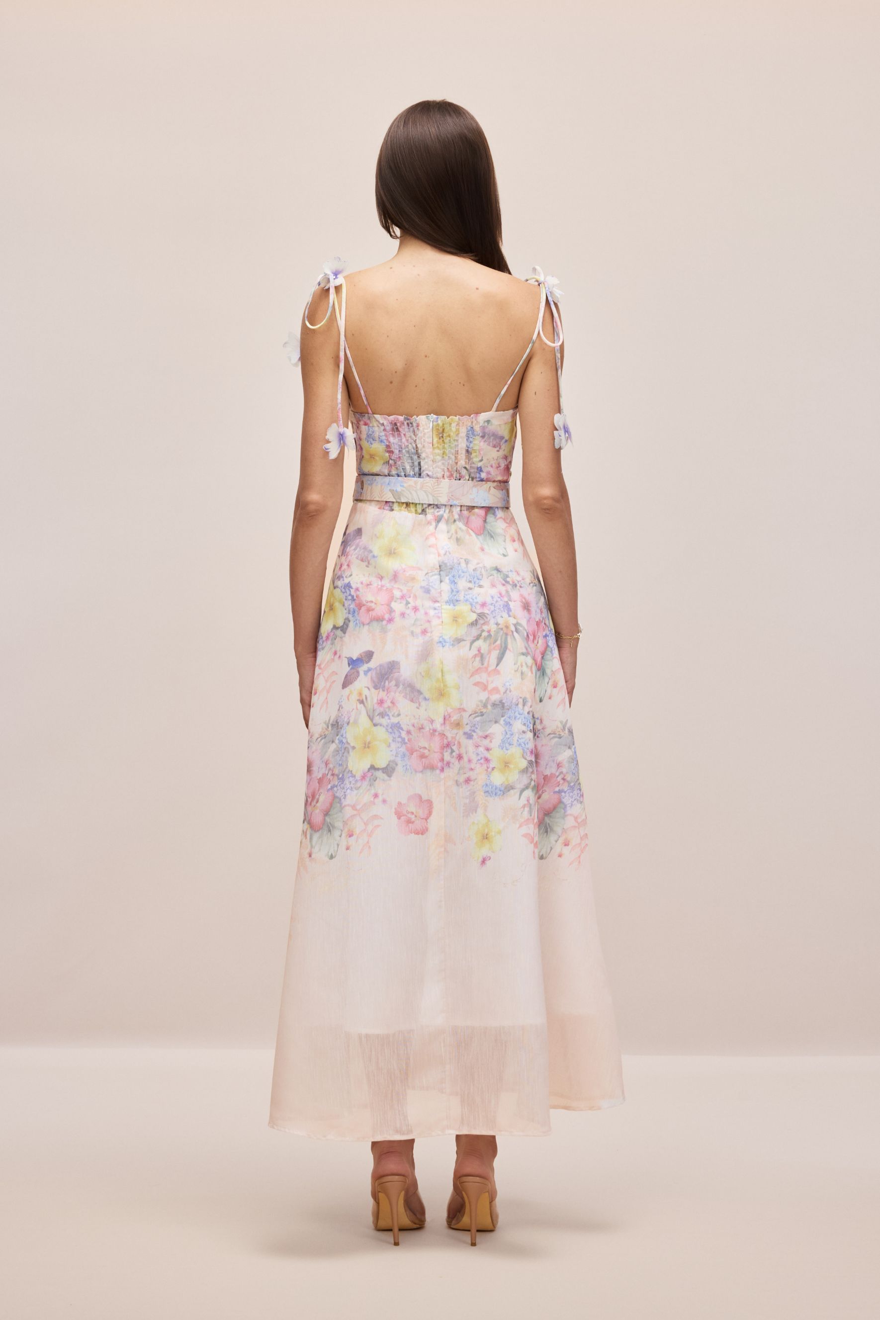 Tasha Floral Strap Corset Maxi Dress-purelyfable
