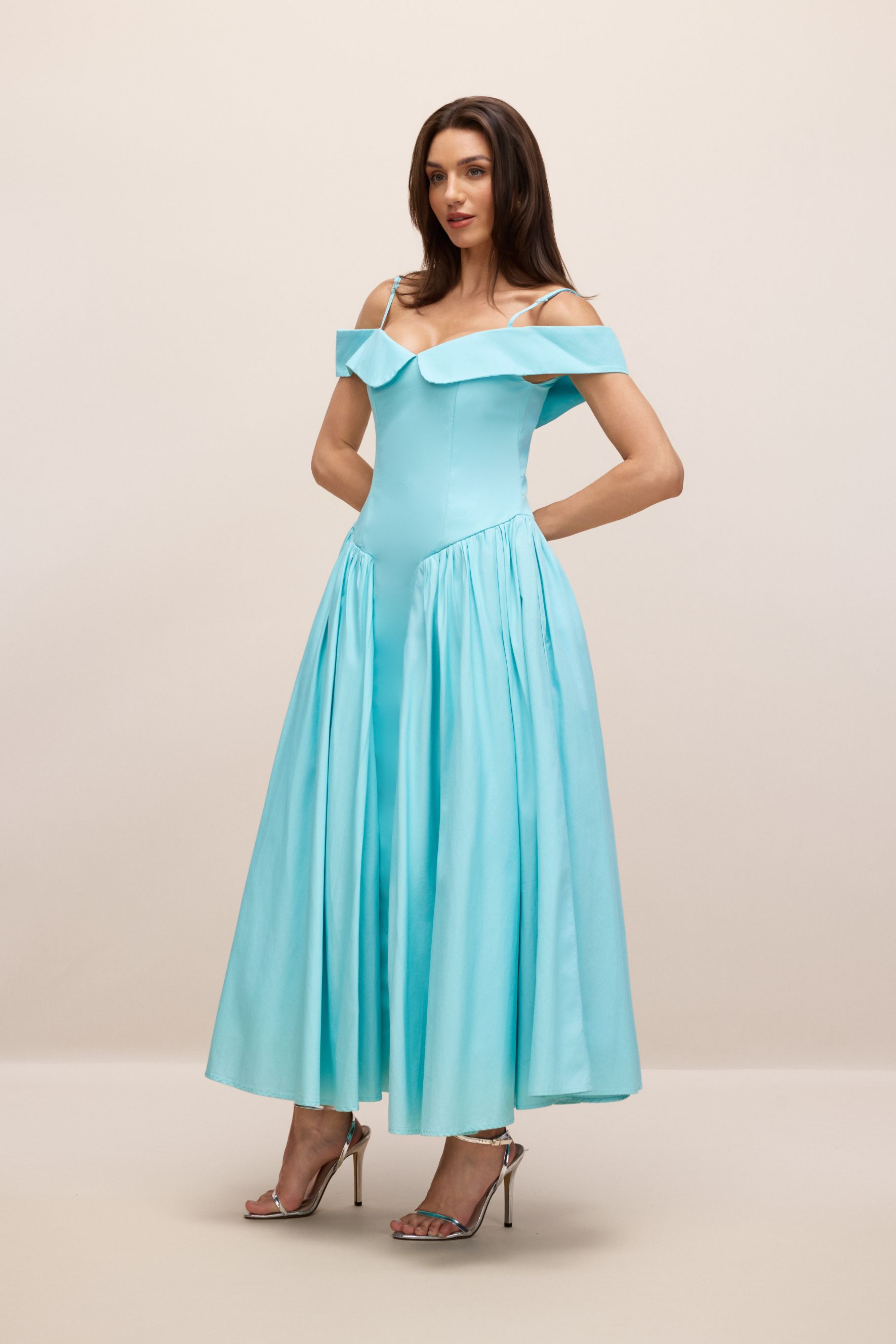Renee Off-Shoulder A-Line Maxi Dress-purelyfable