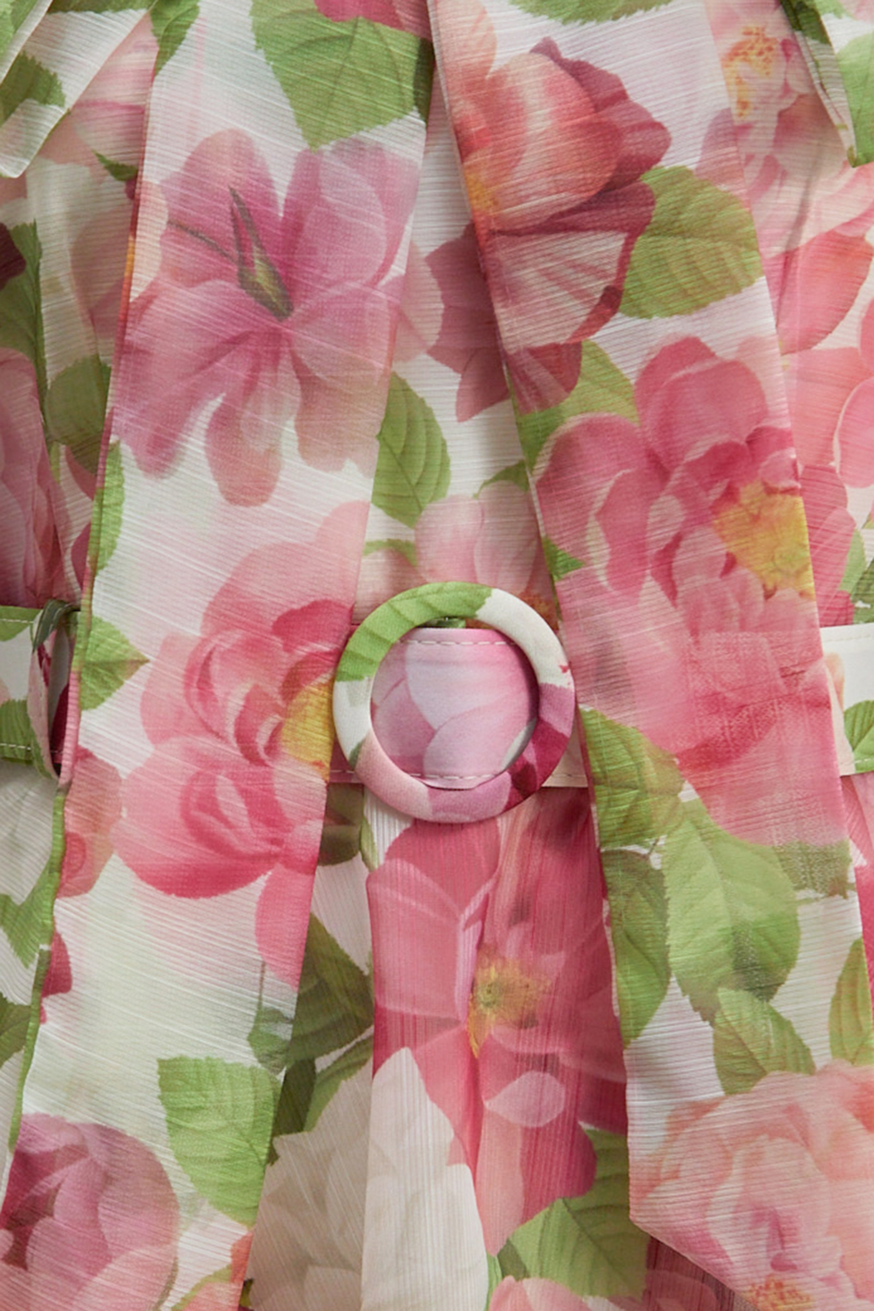 Sweet Blossom Pink Floral Print Bow Neck Maxi Dress-purelyfable
