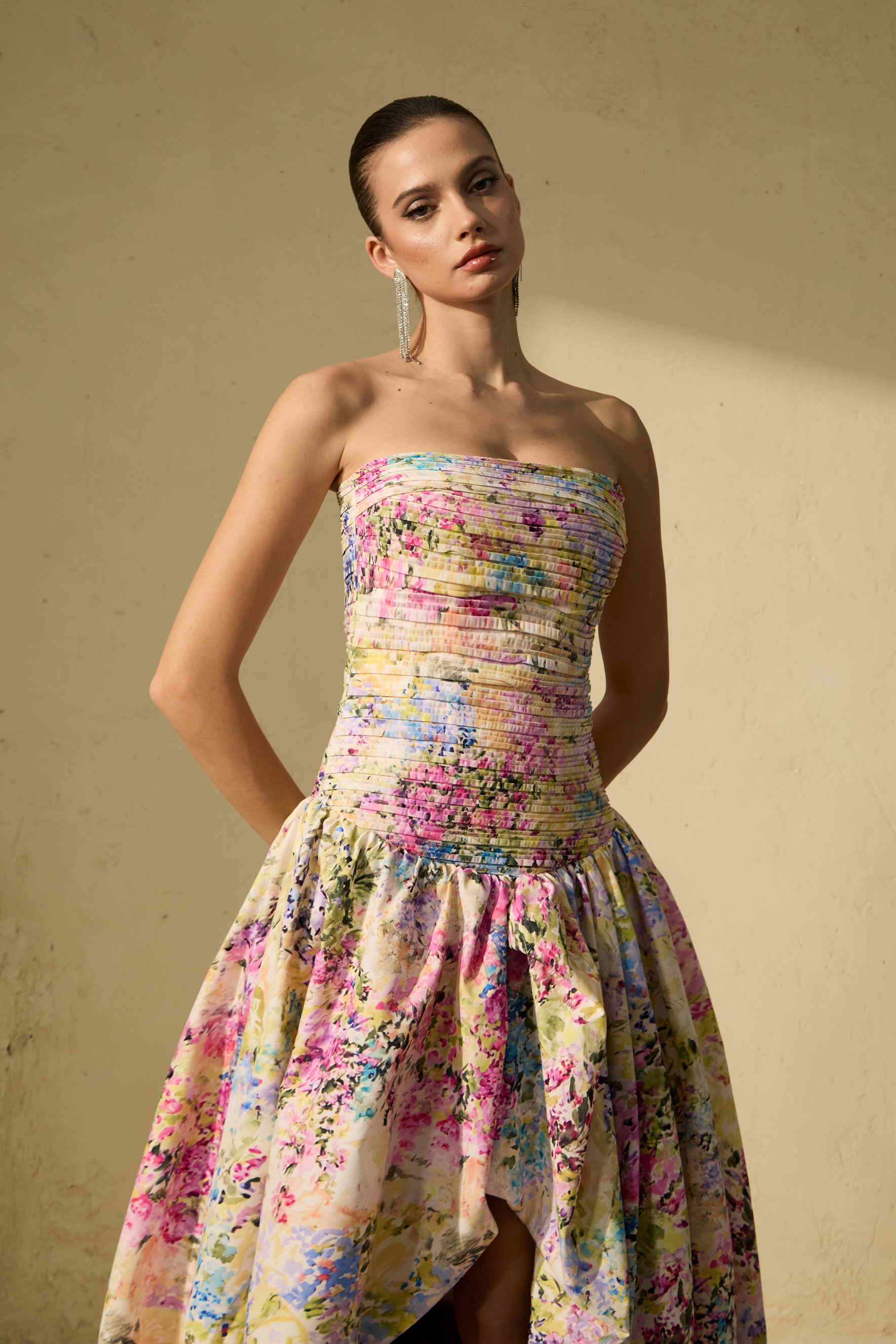 Belle Of The Hour Multi Floral Print Bubble Hem Maxi Dress-purelyfable
