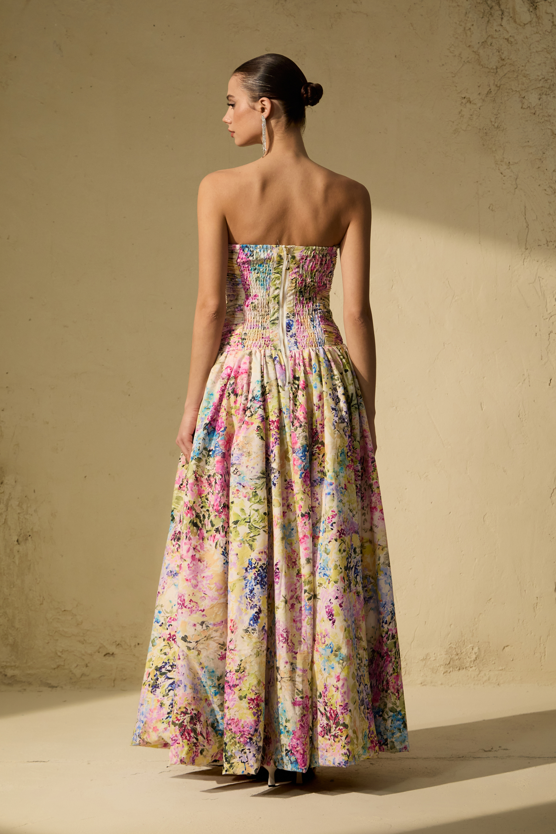 Belle Of The Hour Multi Floral Print Bubble Hem Maxi Dress-purelyfable