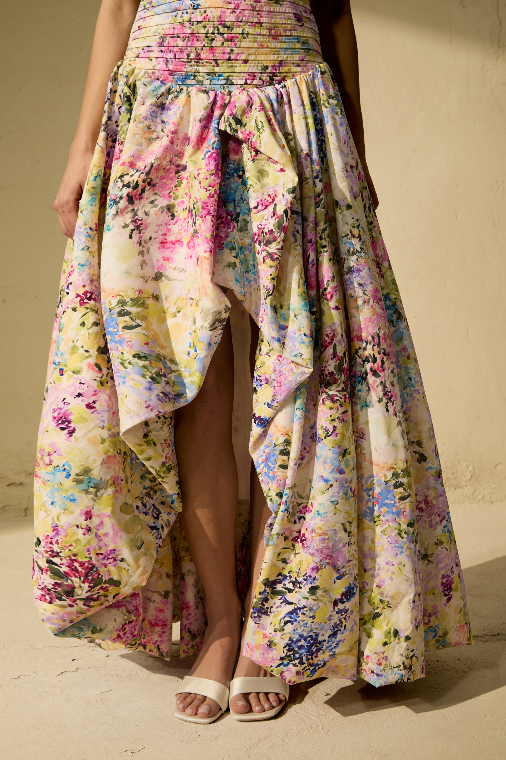 Belle Of The Hour Multi Floral Print Bubble Hem Maxi Dress-purelyfable