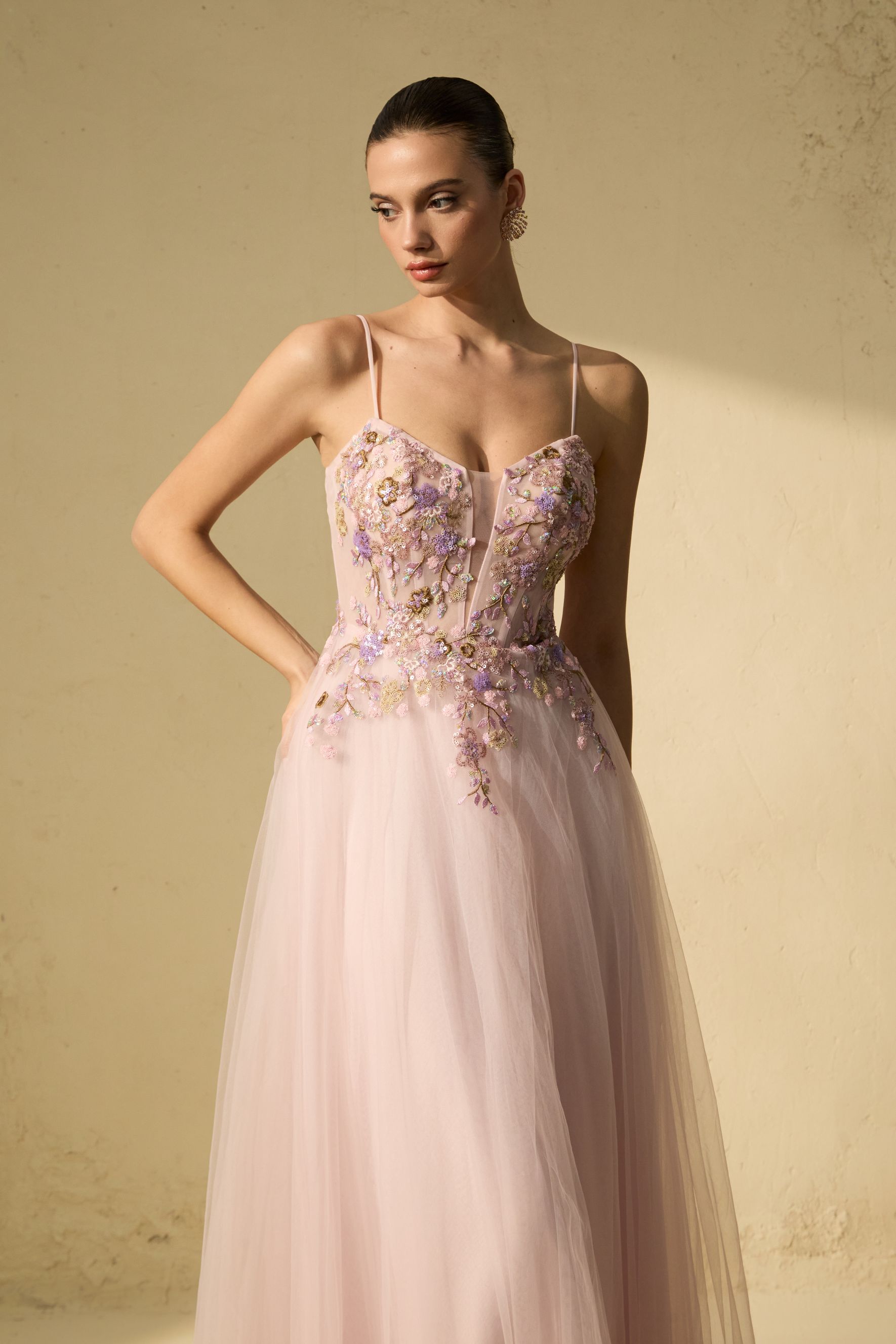 Limitless Adoration Pink Floral Embroidered Tulle Maxi Dress-purelyfable