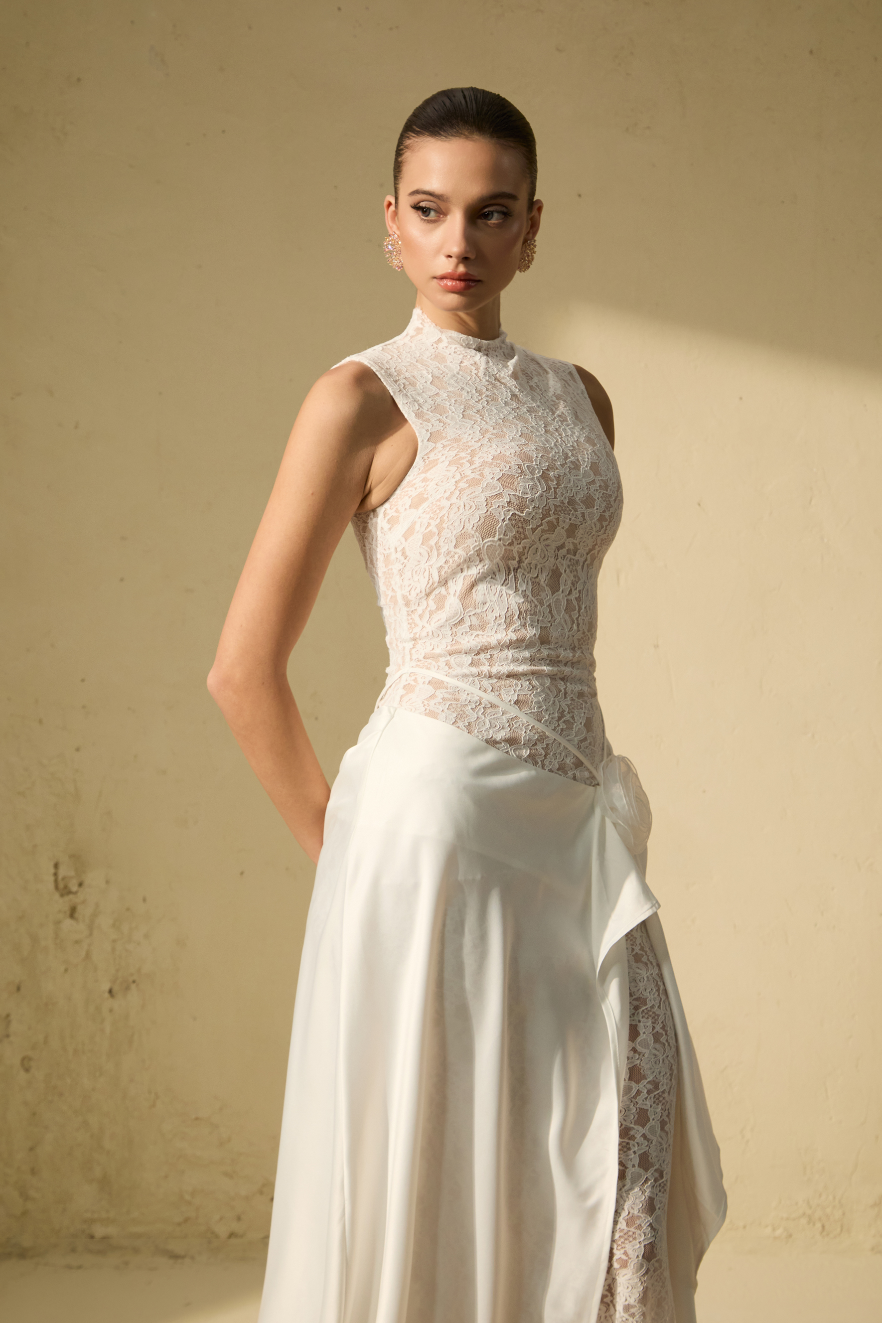 Unforgettable Night White Floral Lace Sleeveless Maxi Dress-purelyfable