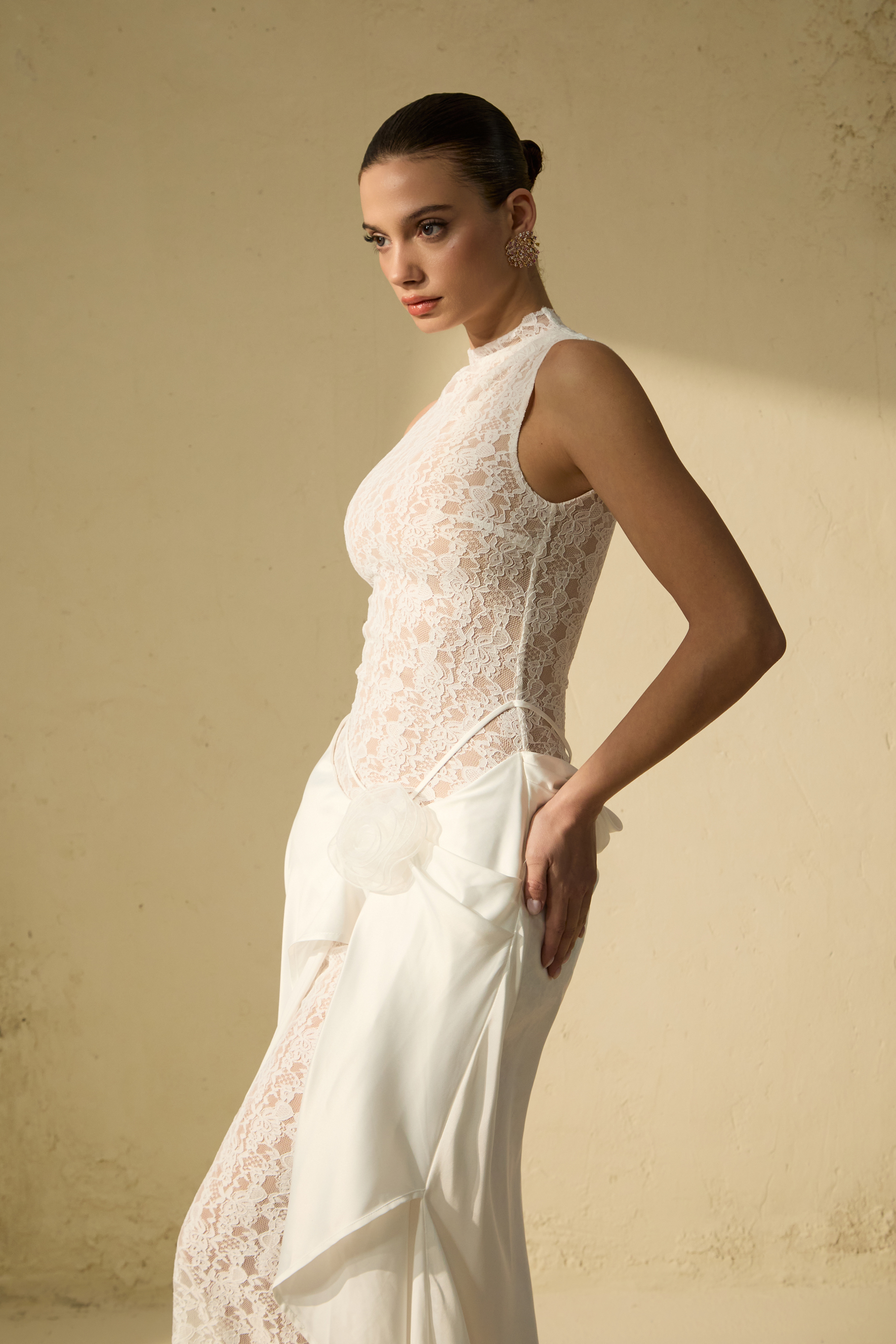 Unforgettable Night White Floral Lace Sleeveless Maxi Dress-purelyfable