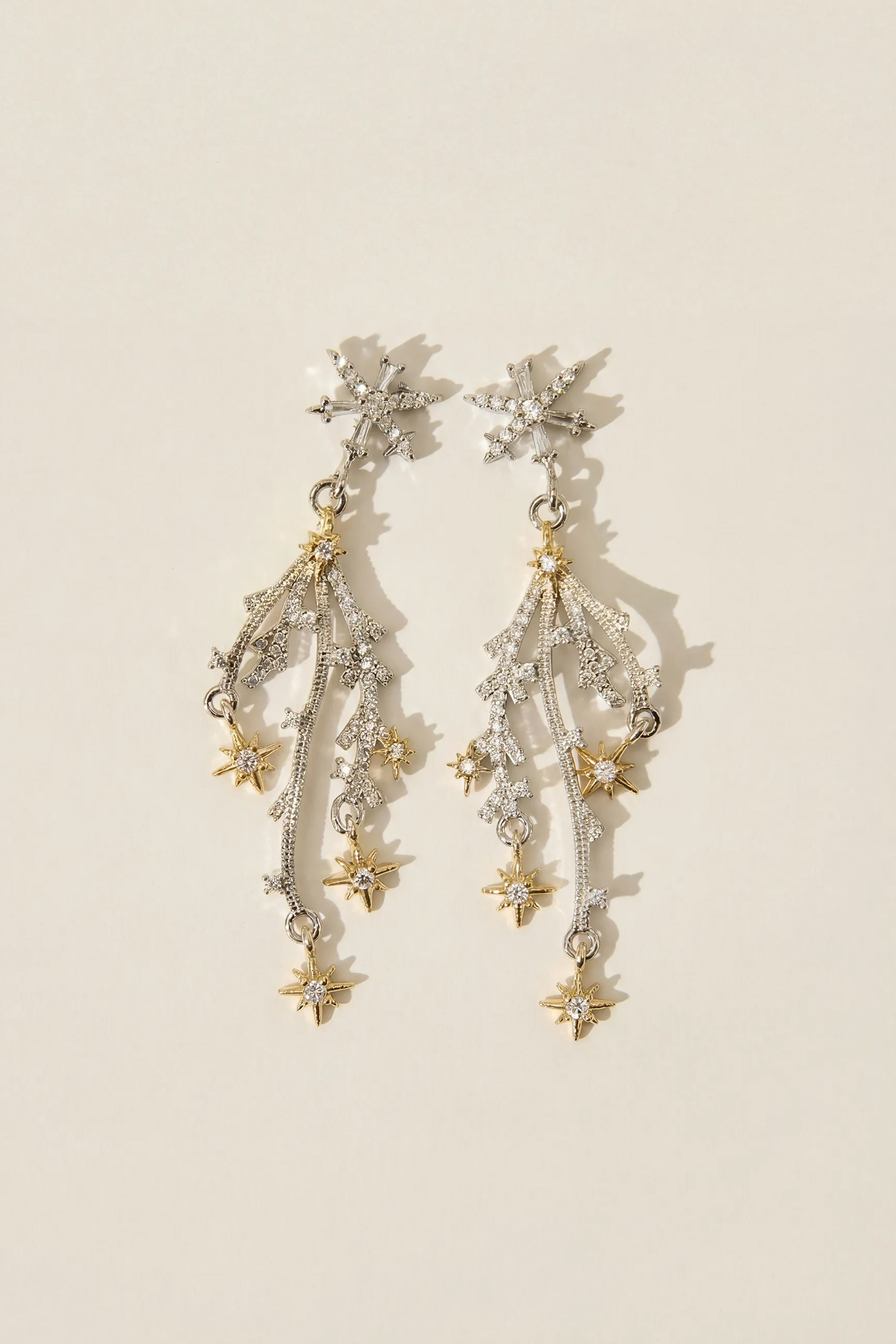 Starlight Snow Branch Earrings-purelyfable
