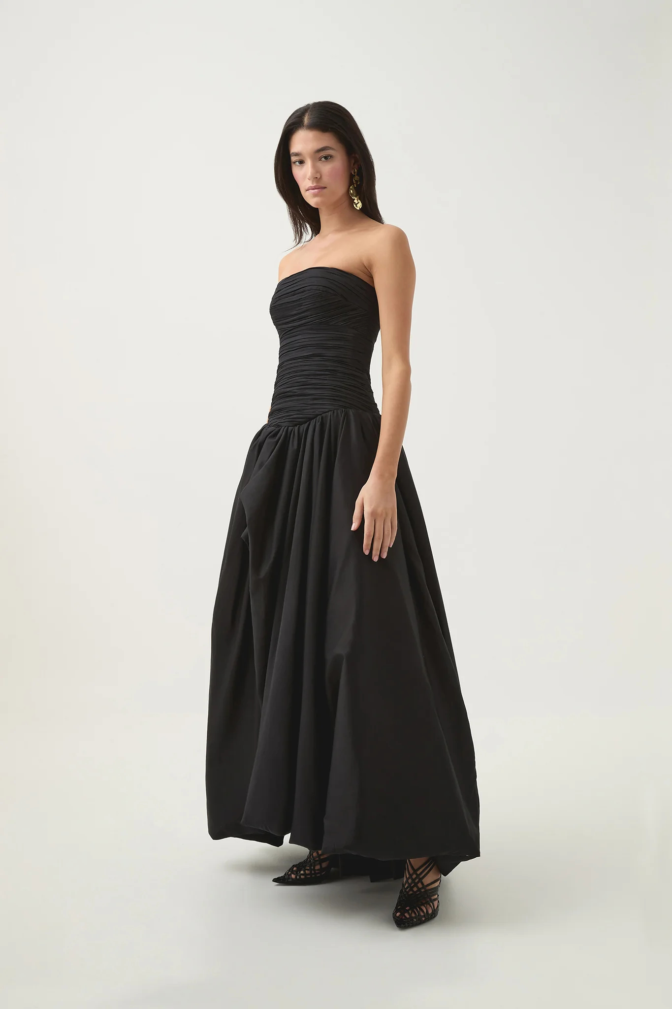Juliana Floral Print Bubble Hem Maxi Dress-purelyfable