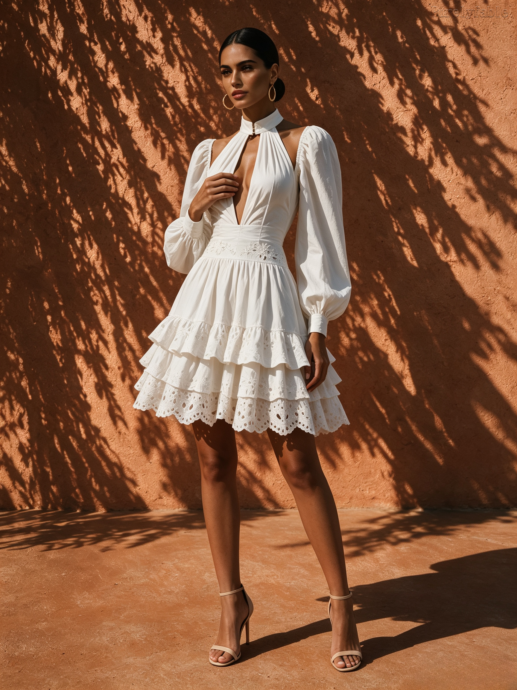 Elysia White Halter Neck Cut-Out Short Dress