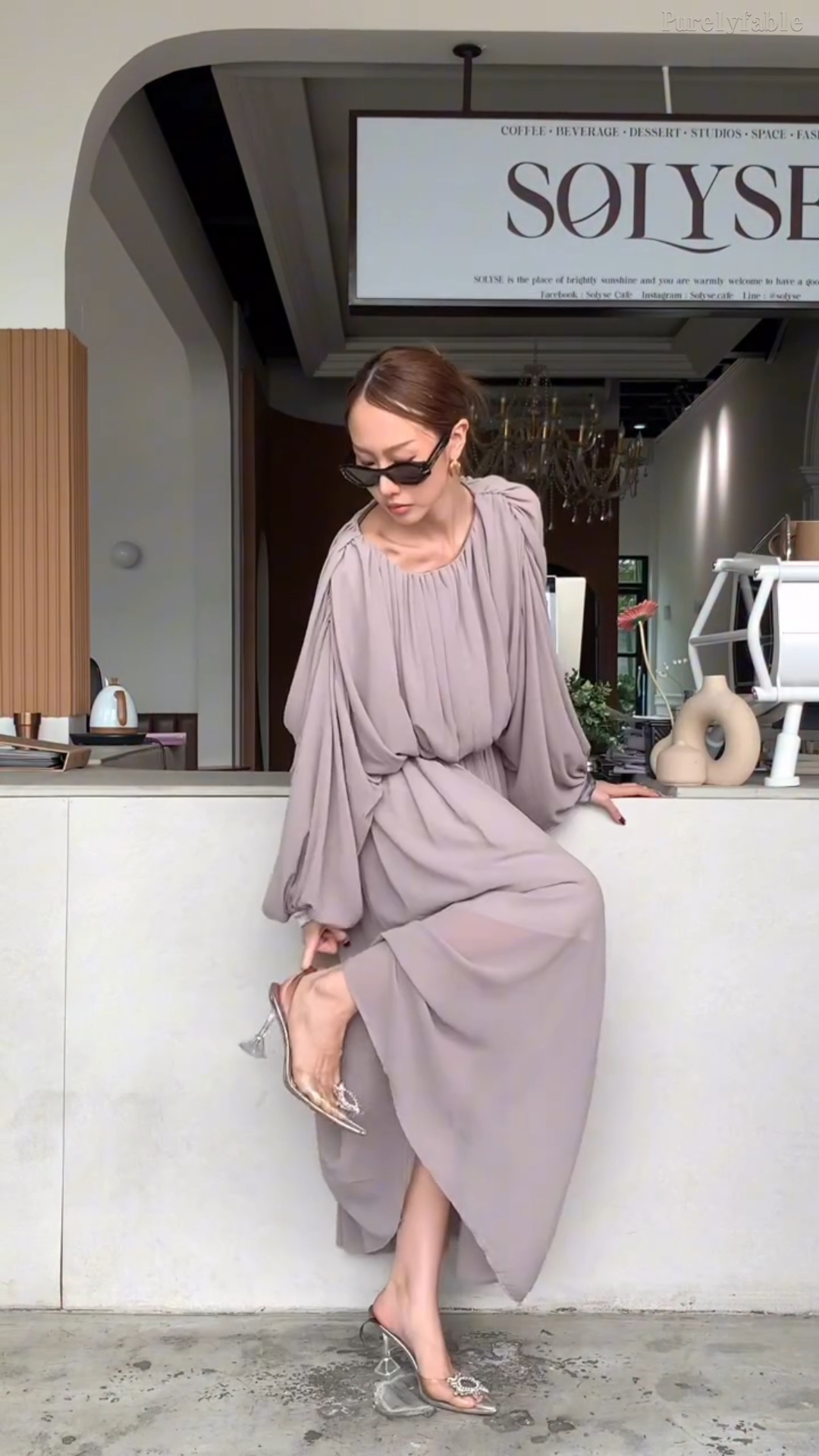 Marissa Grey Floor-Length Hhigh-Waisted Dress Set