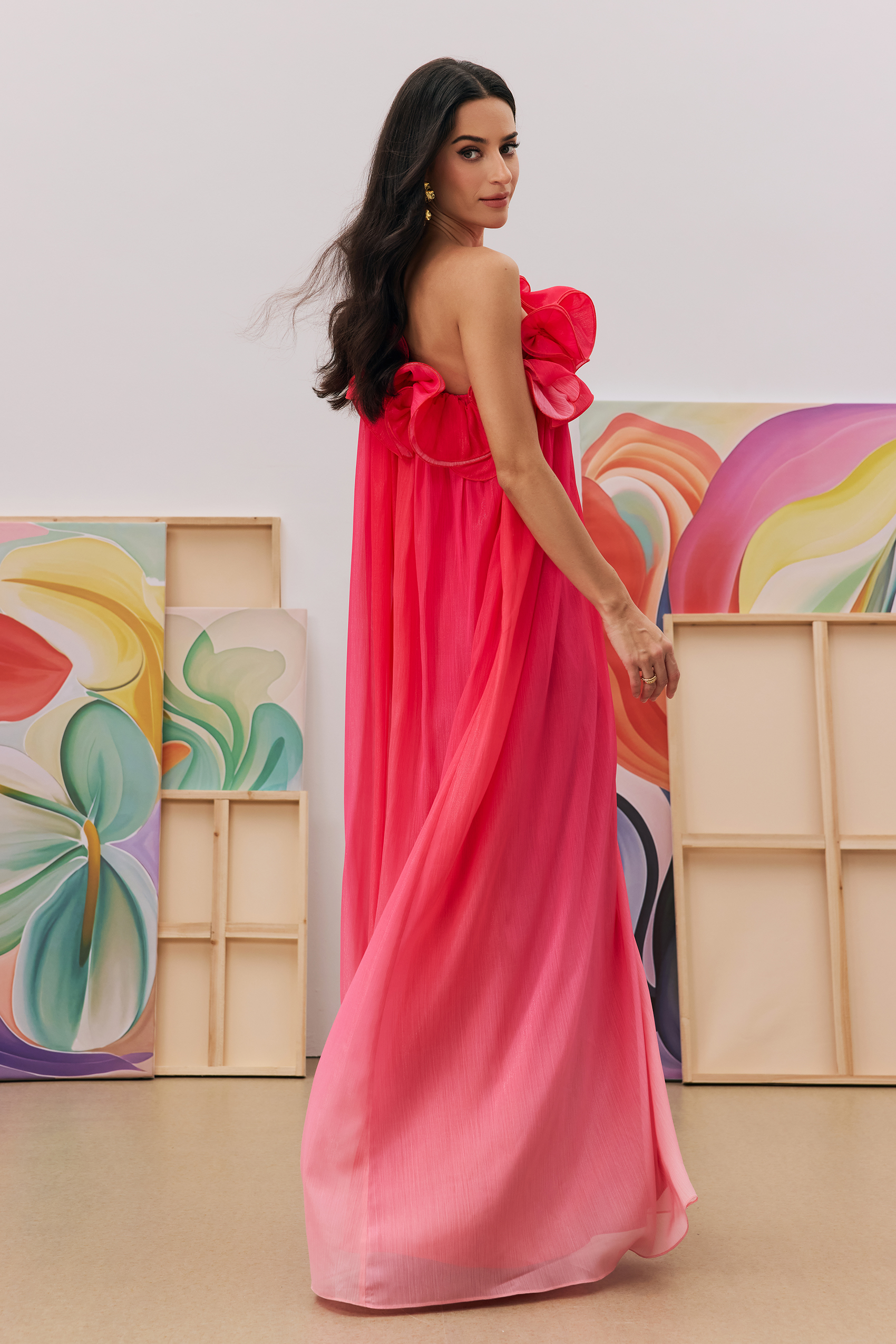 Fiona One Shoulder Gradient Maxi Dress-purelyfable