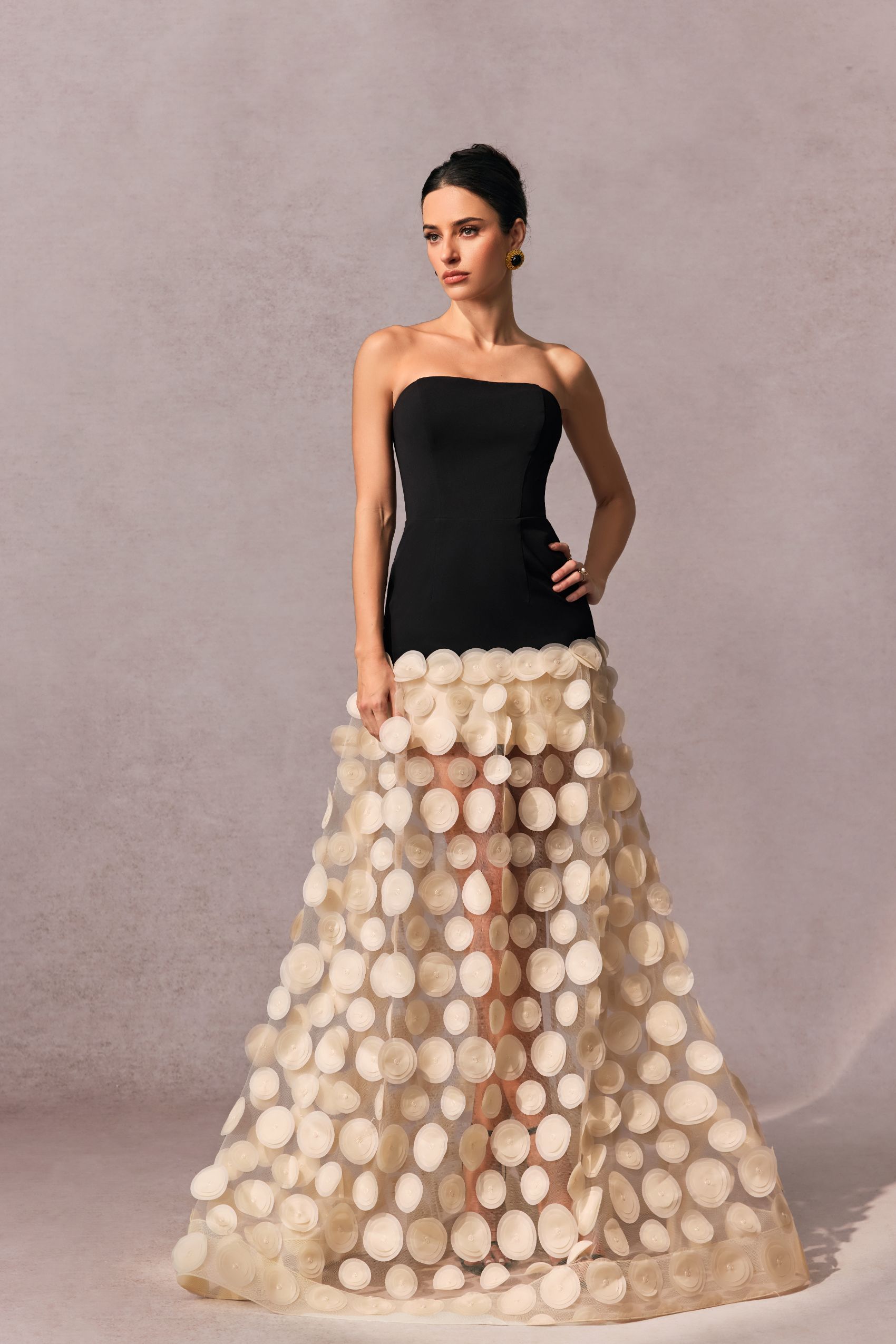Irene Strapless Sheer Tulle Maxi Dress-purelyfable