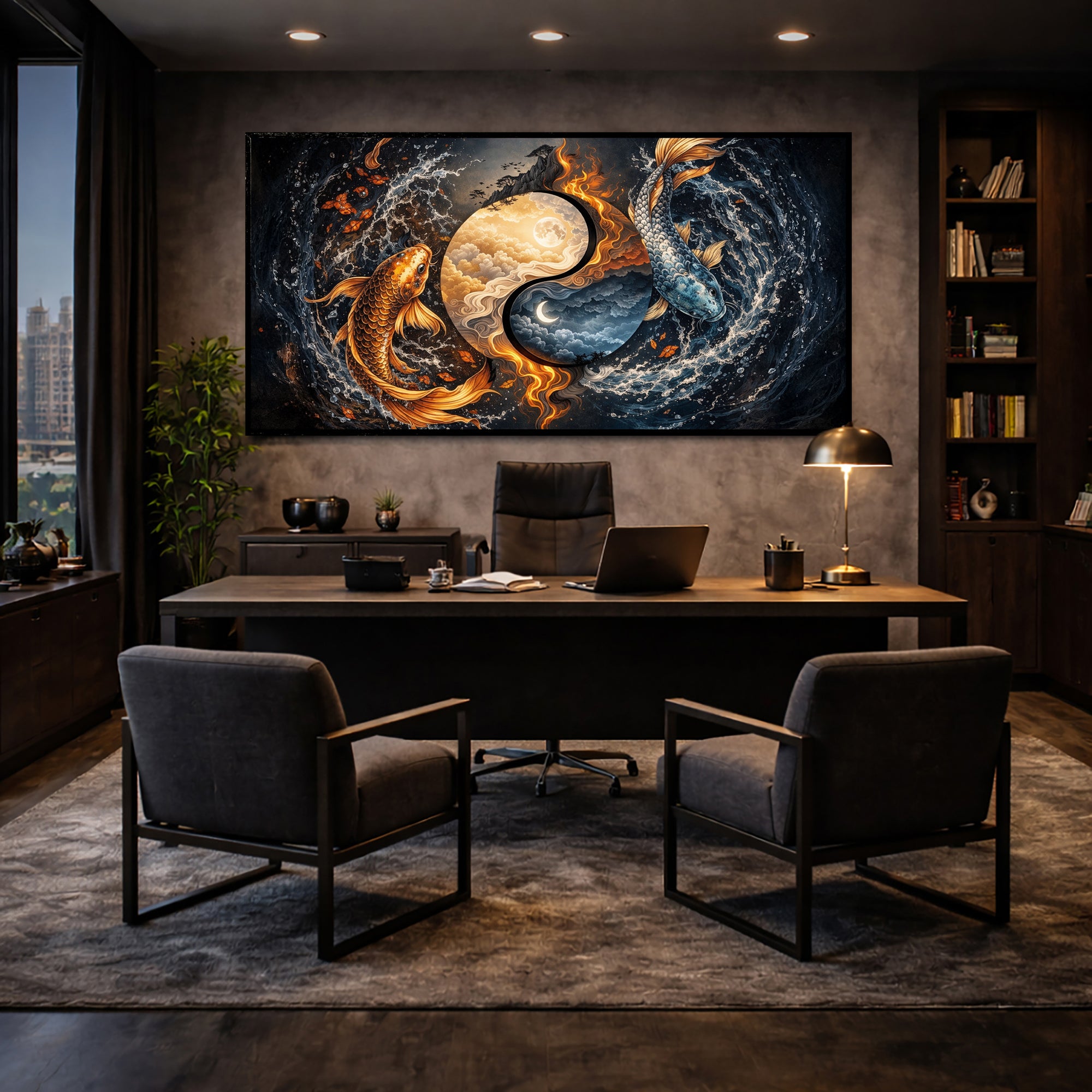 Celestial Yin, Flowing Koi Wall Art