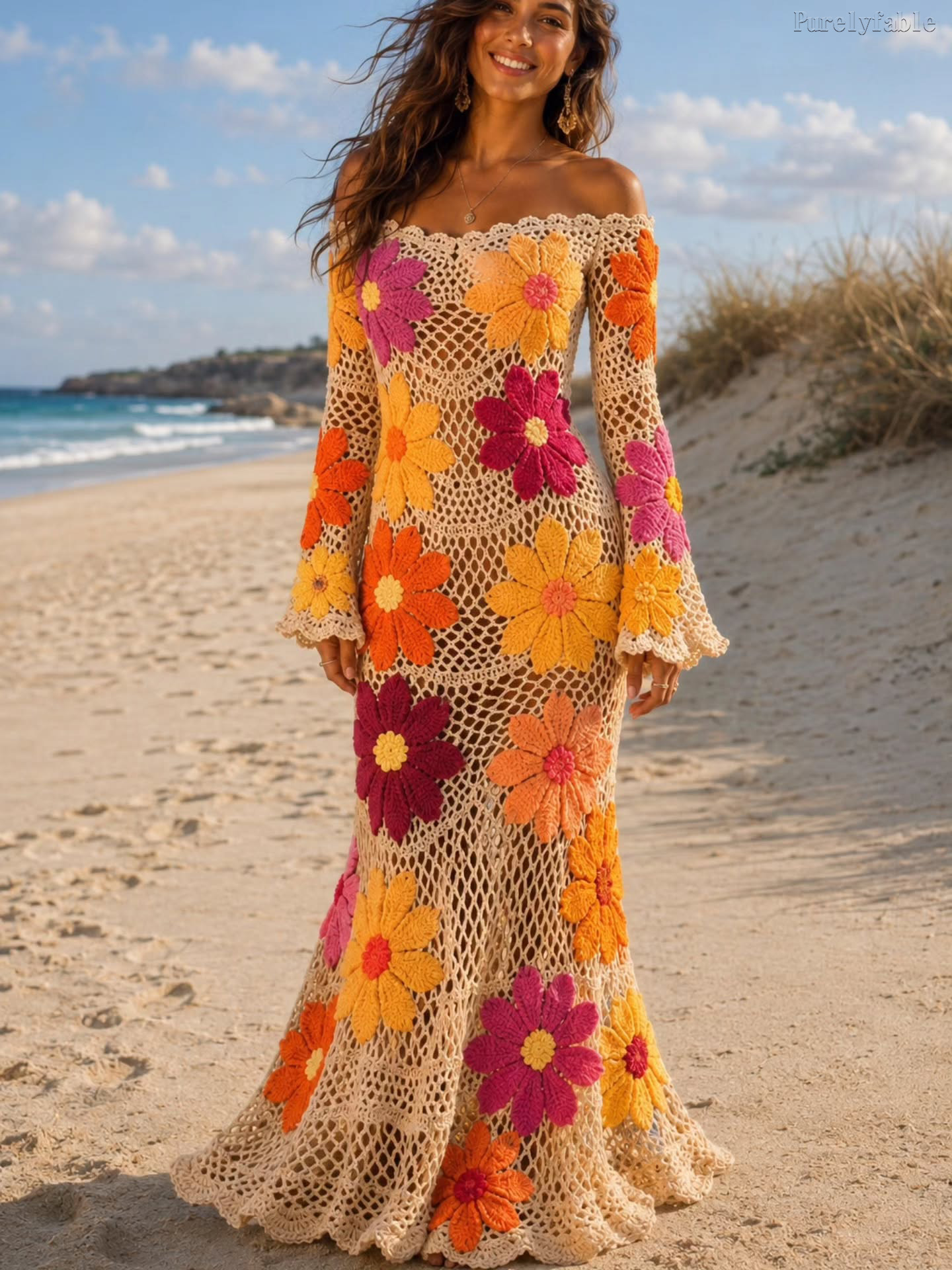 Ingrid's Colorful Ruffled Sleeveless Dress