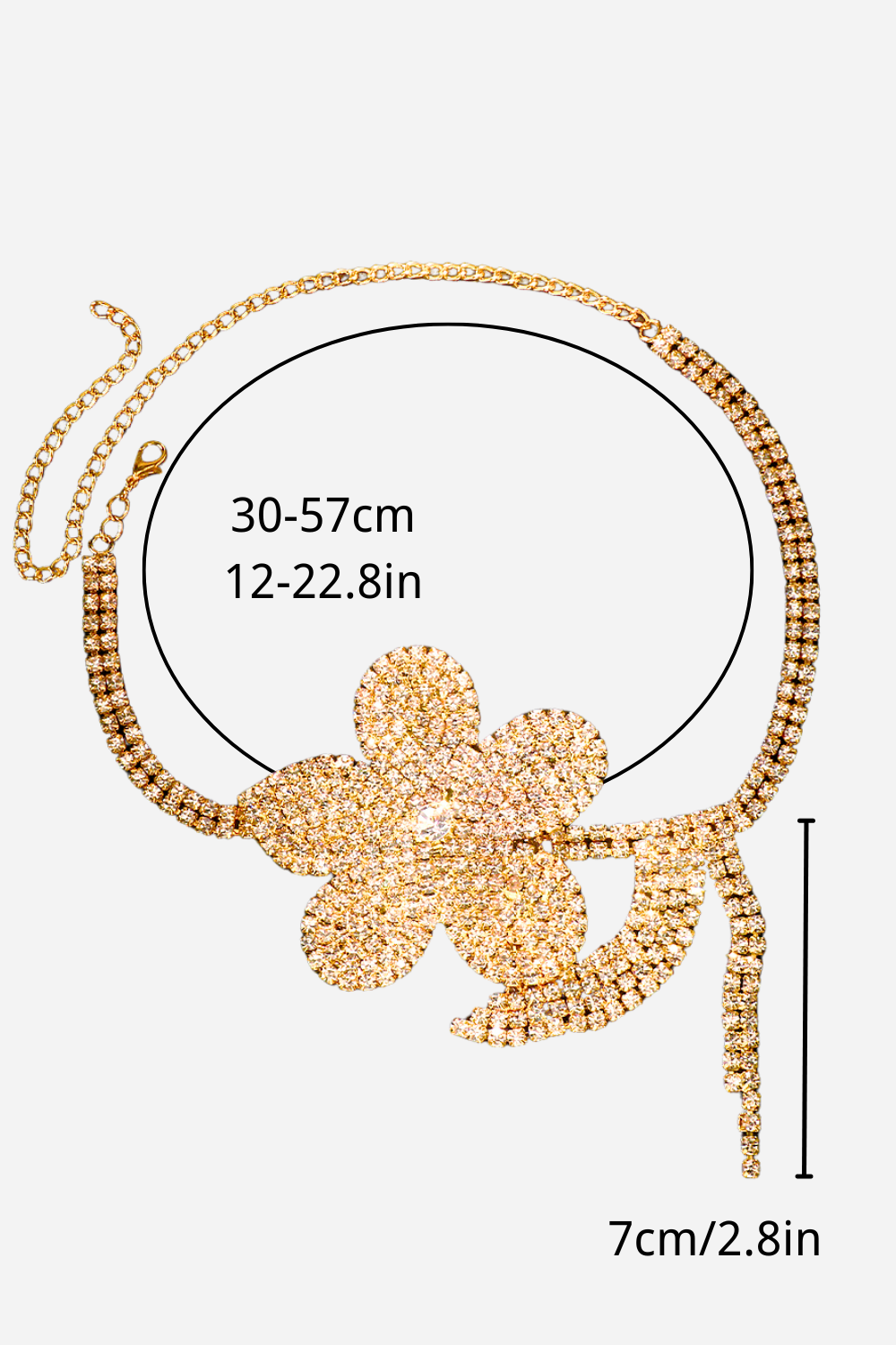 Eunice Flower Diamond Choker Necklace-purelyfable
