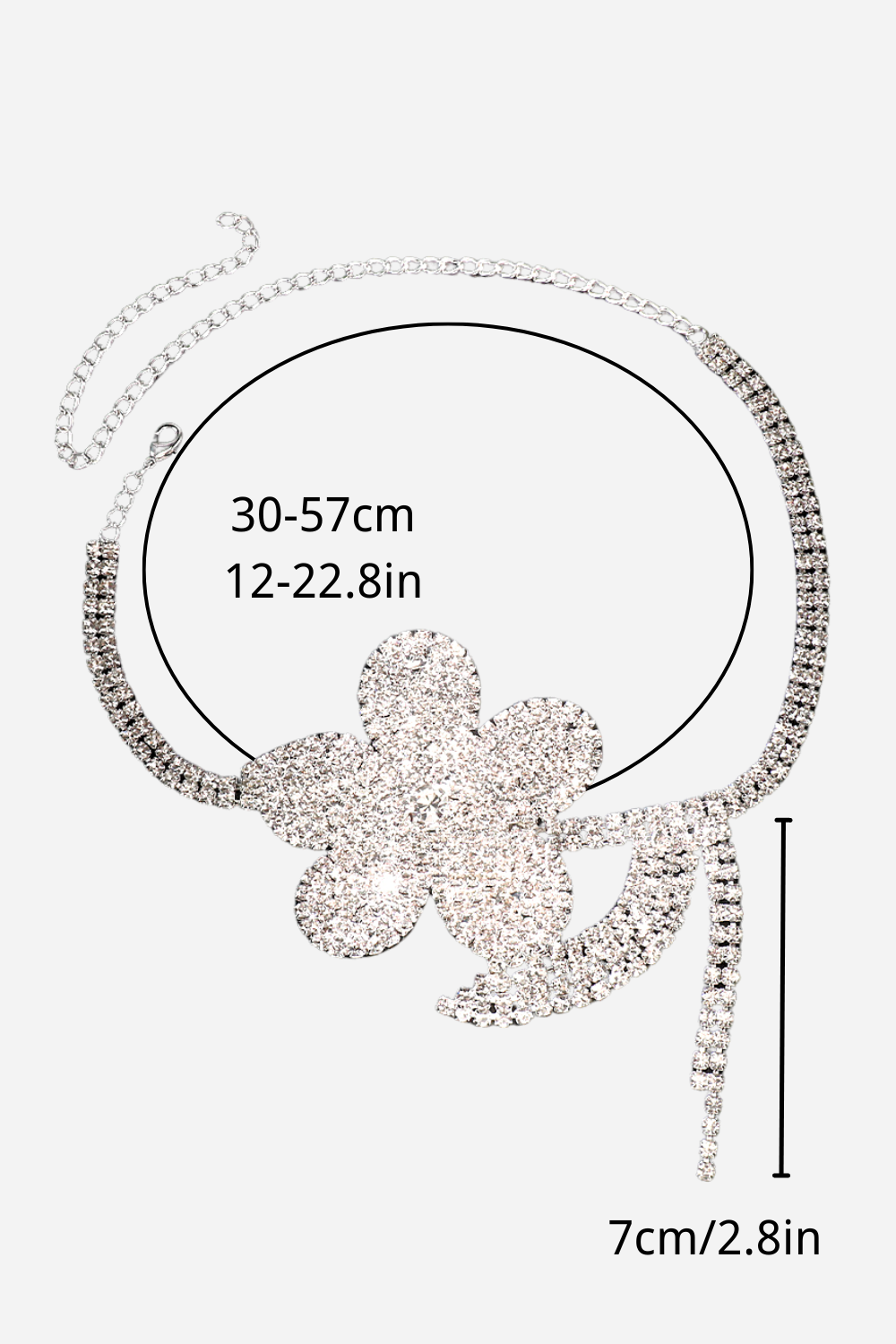 Eunice Flower Diamond Choker Necklace-purelyfable