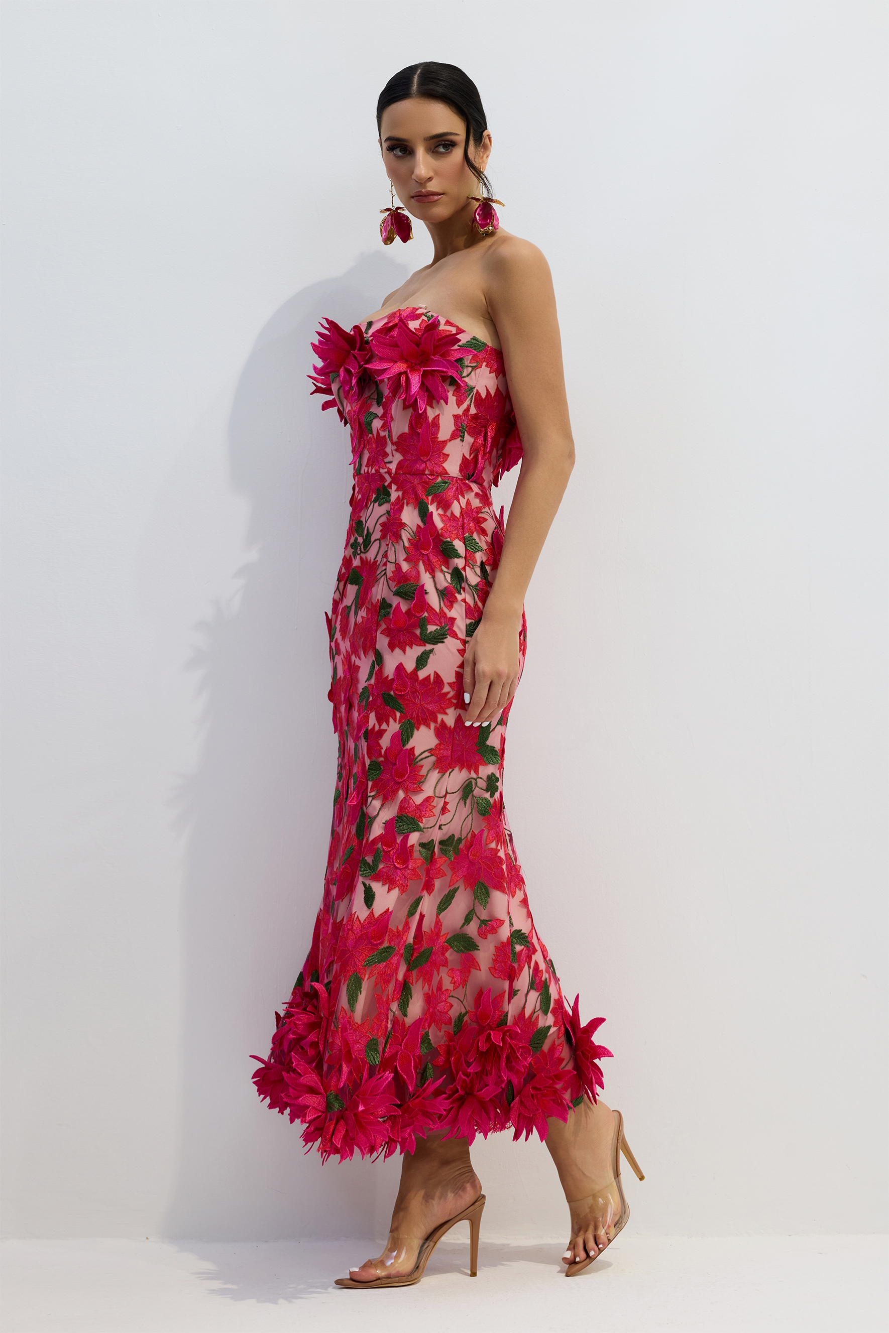 Gloria Floral Embroidery Strapless Maxi Dress-purelyfable