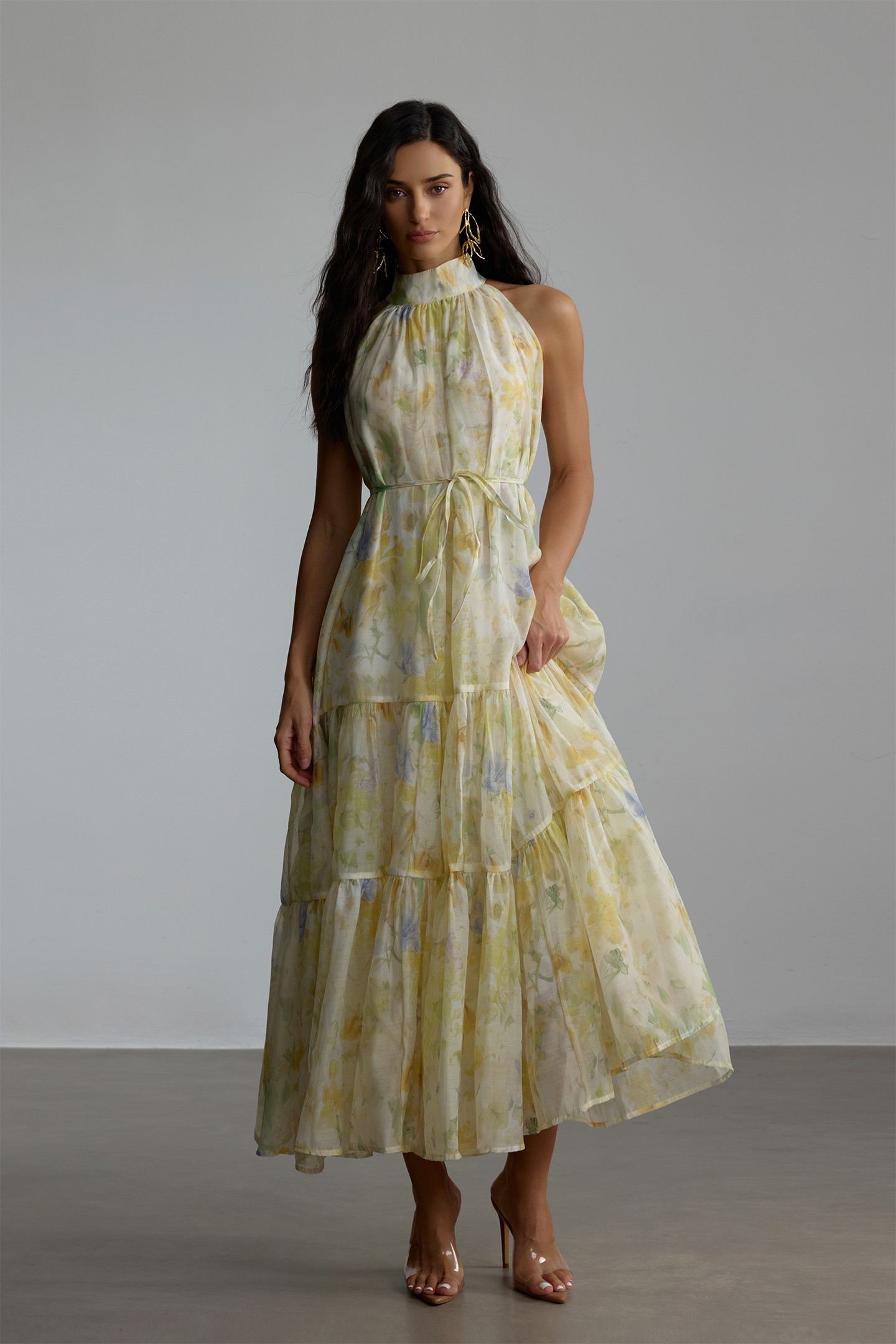 Fiona Floral Print Sleeveless Maxi Dress-purelyfable