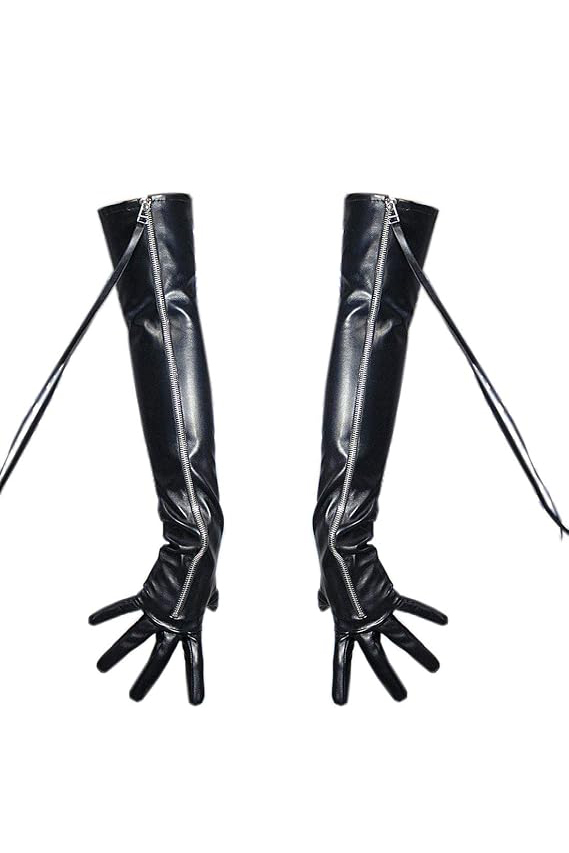 PU Leather Tassel Gloves-purelyfable