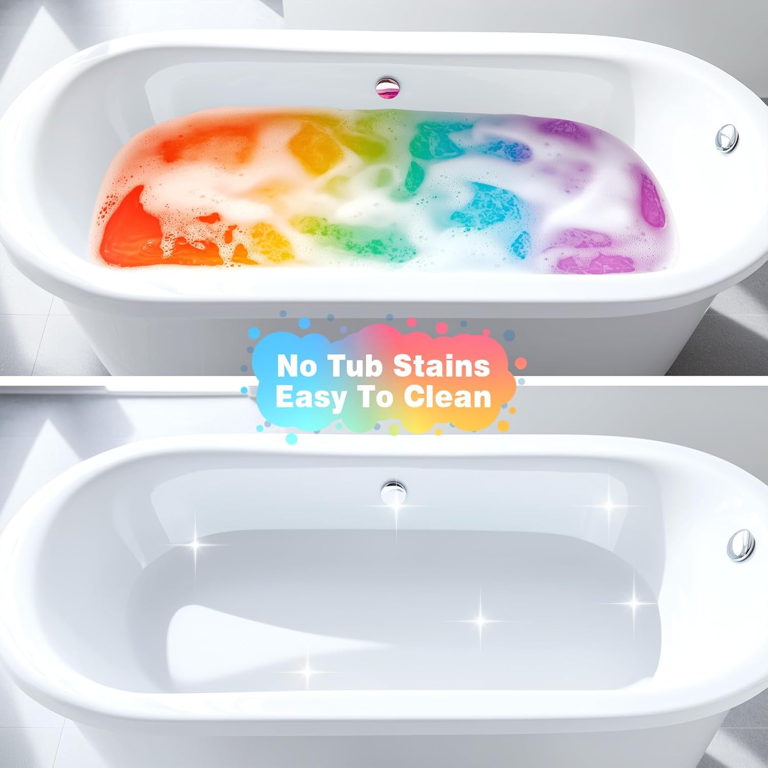 Kids Rainbow Bath Bomb Gift Set – Surprise Toy Inside, Easter Gift (4 Pack)