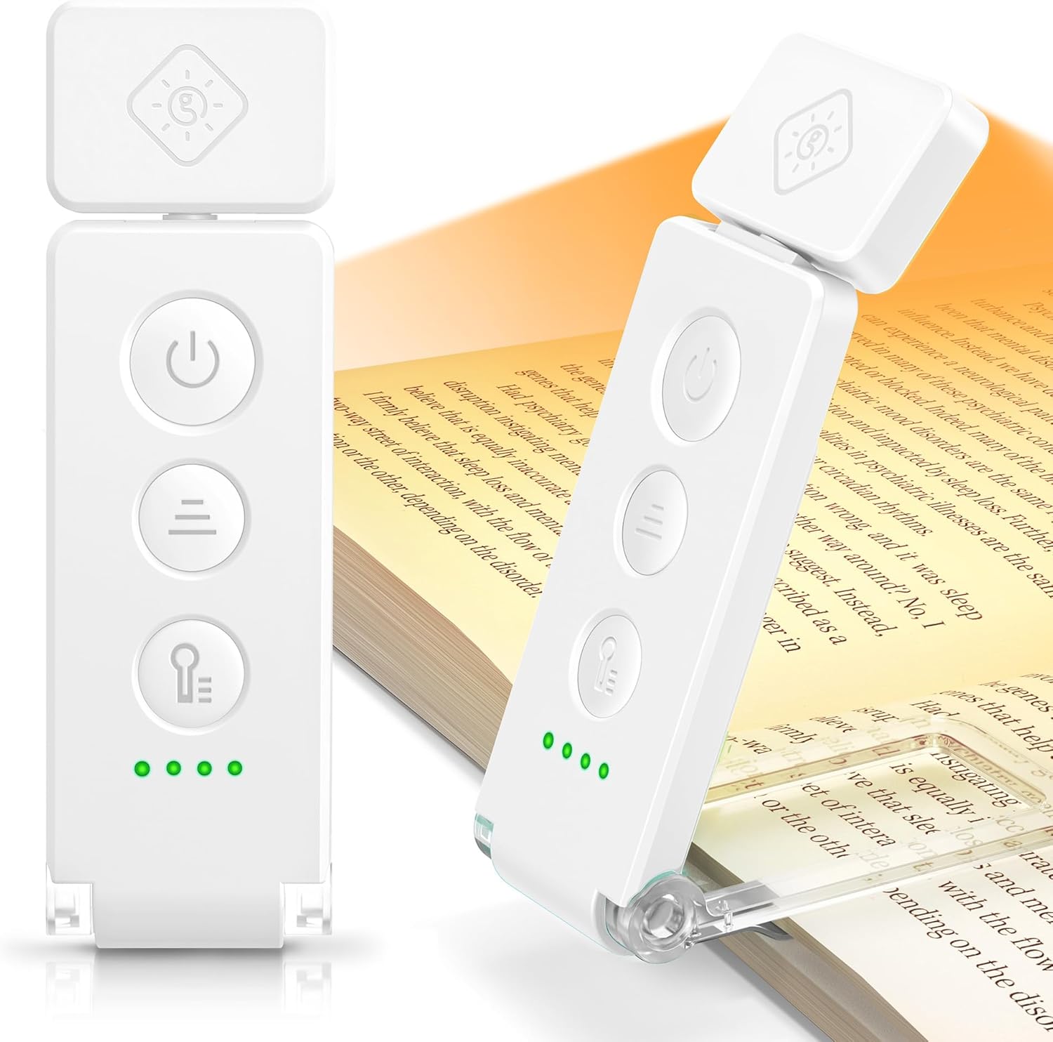Glocusent 12 LED Rechargeable Book Light, Clip-on Reading Light with 5 Colors & 5 Brightness Levels, Up to 100Hrs Runtime, Eye-Caring Reading Lights for Books in Bed, Perfect for Book Lovers, Kids