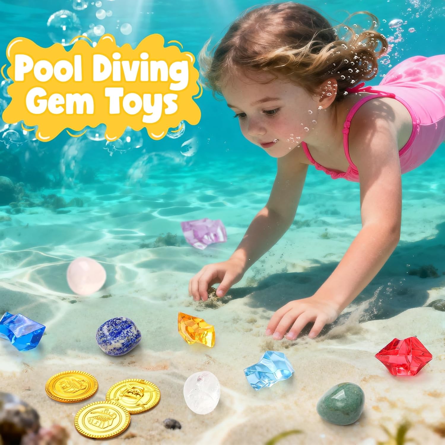 Bath Bombs for Kids with Diving Gem Toys Inside, 12 Pack Treasure Chest Bath Bombs with Surprise Pirate Accessories Pretend Playset, Handmade Bubble Bath Fizzies Birthday Christmas Gift Set