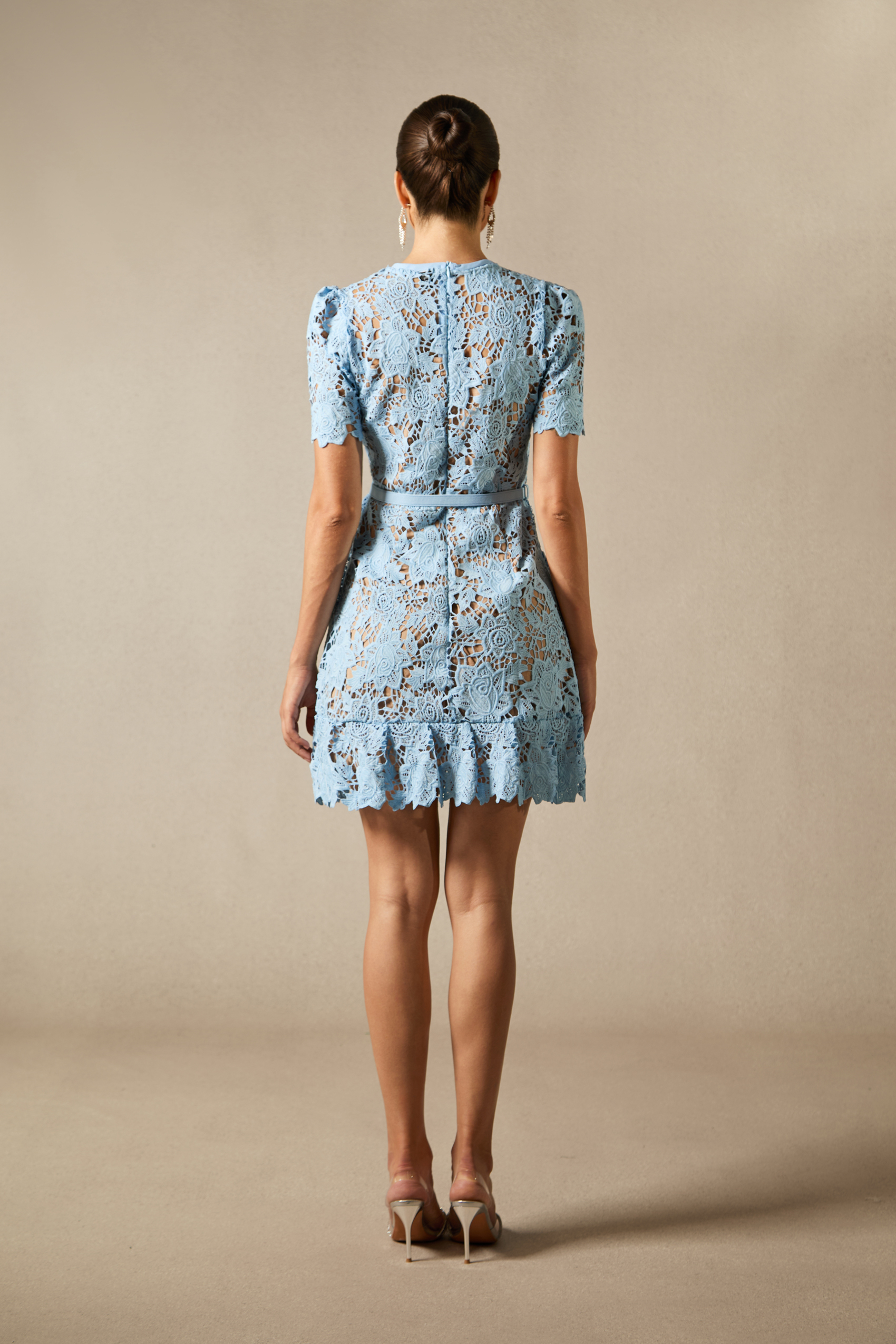 Renata Floral Embroidered Lace Mini Dress-purelyfable