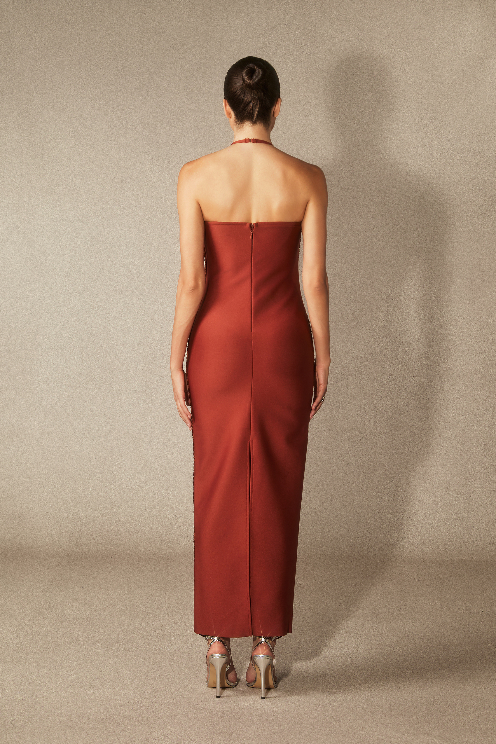 Elaina Halterneck Tassel Maxi Dress-purelyfable
