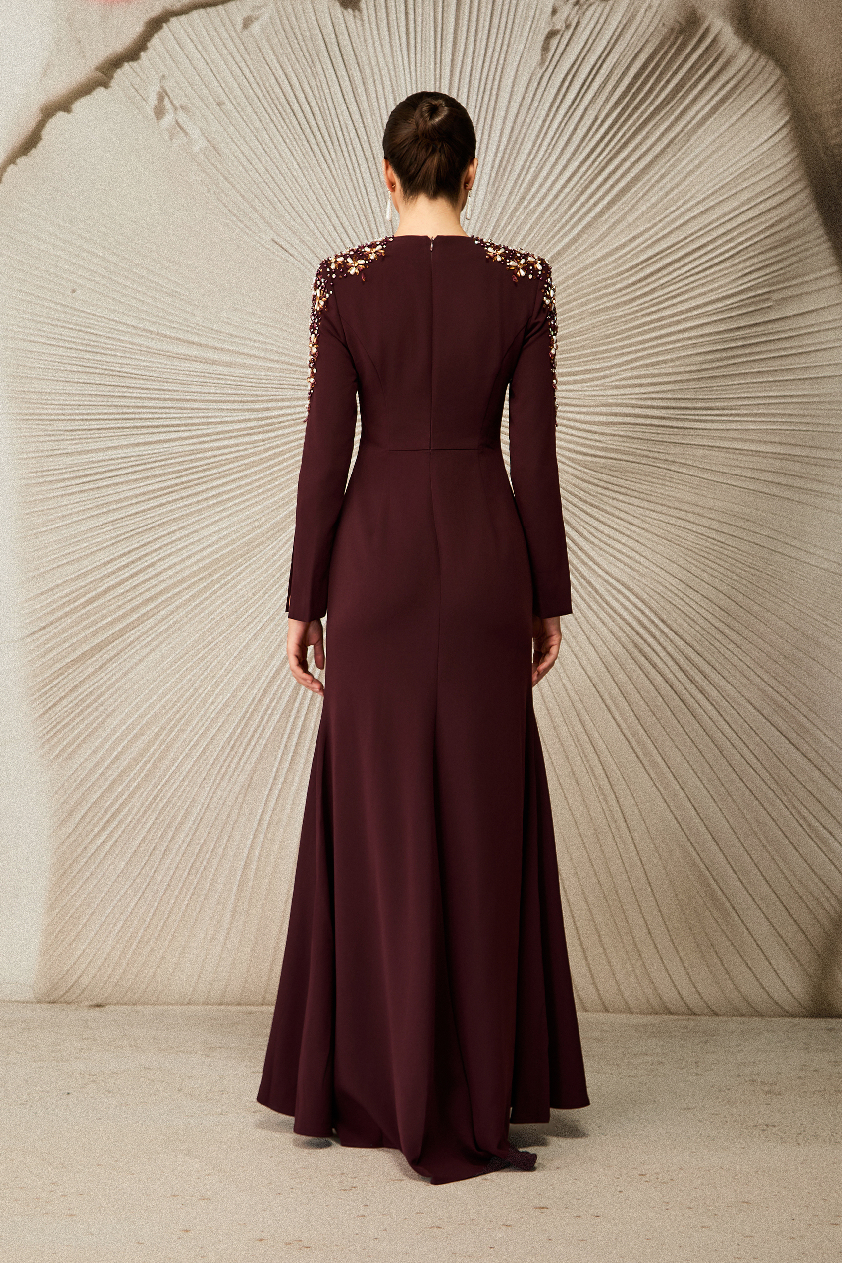 Abigail Embellished V-Neck Maxi Dress-purelyfable