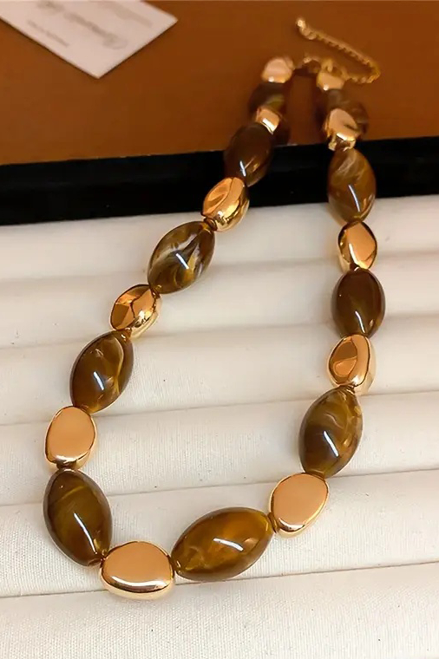 Geometric Bead Accent Necklace-purelyfable