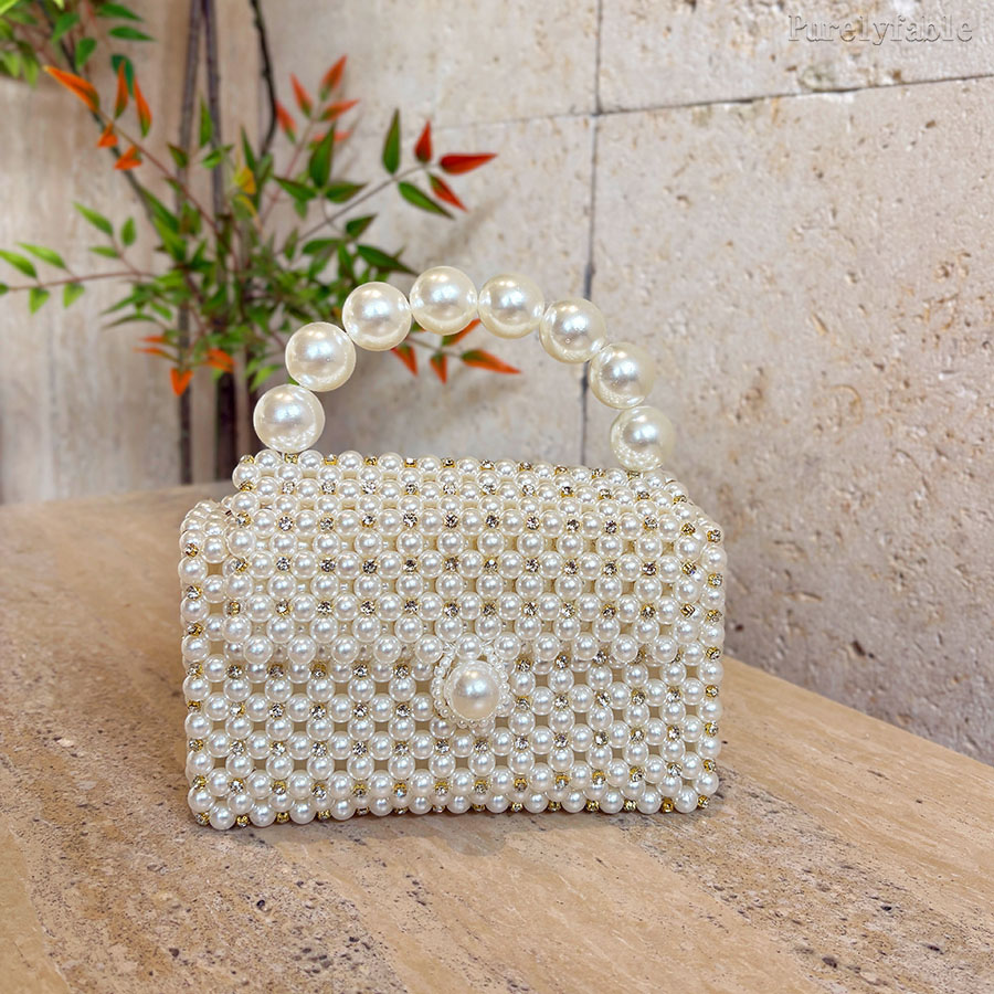 White Hollow Woven Bag