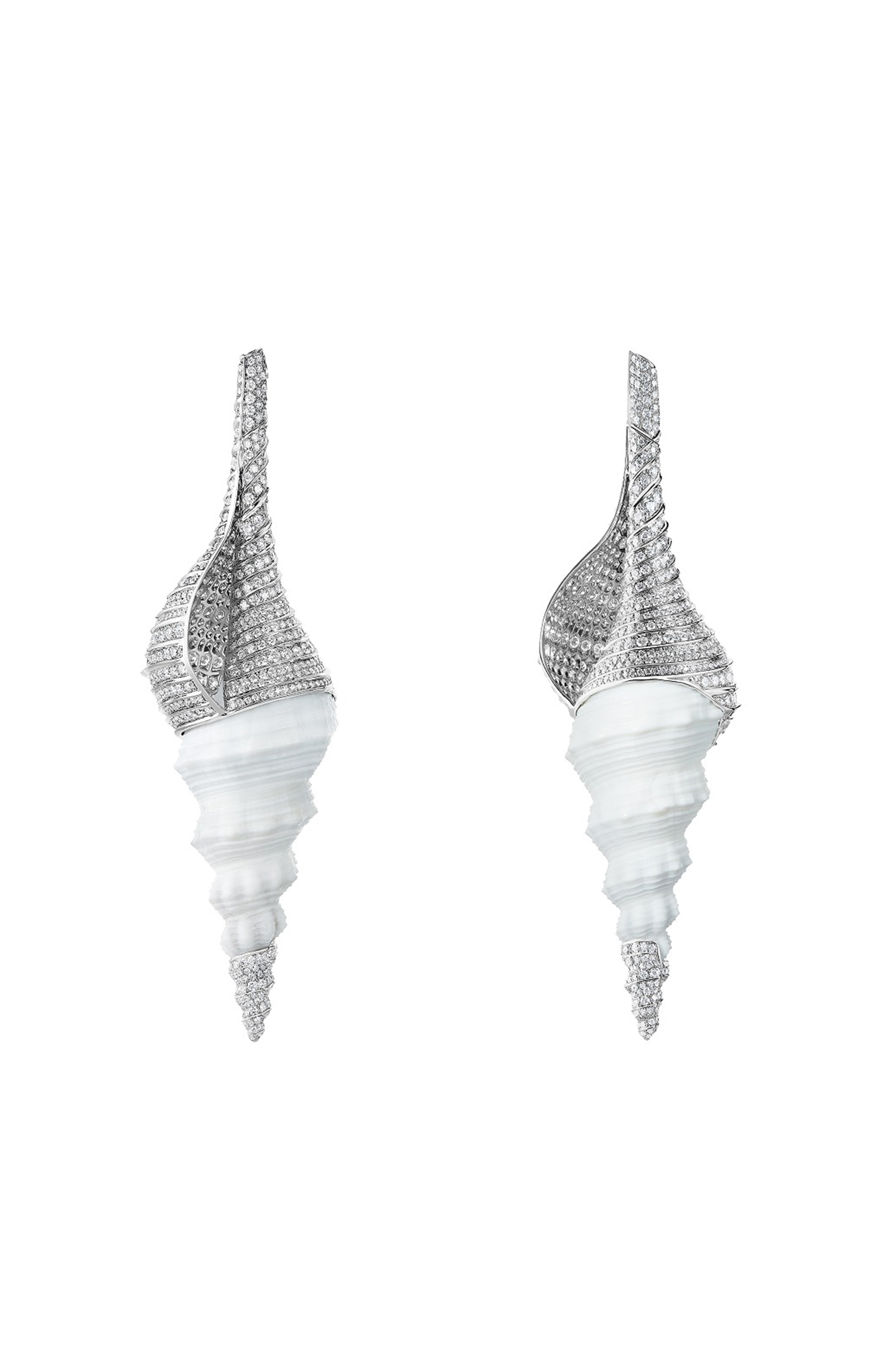 Sea Shell Diamond Ear Cuffs-purelyfable