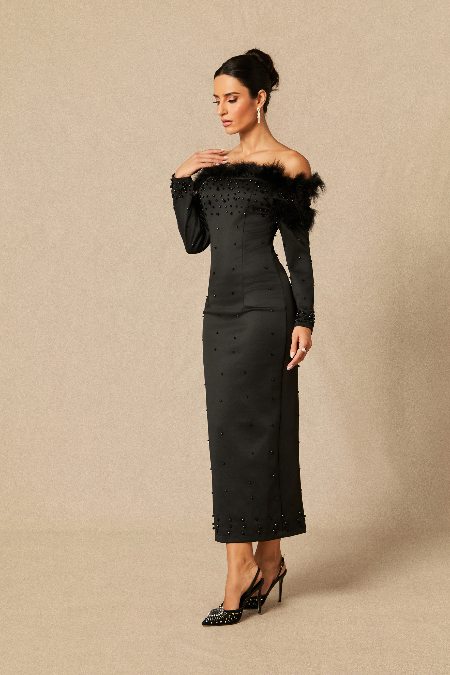 Beverly Off Shoulder Embellished Maxi Dress-purelyfable