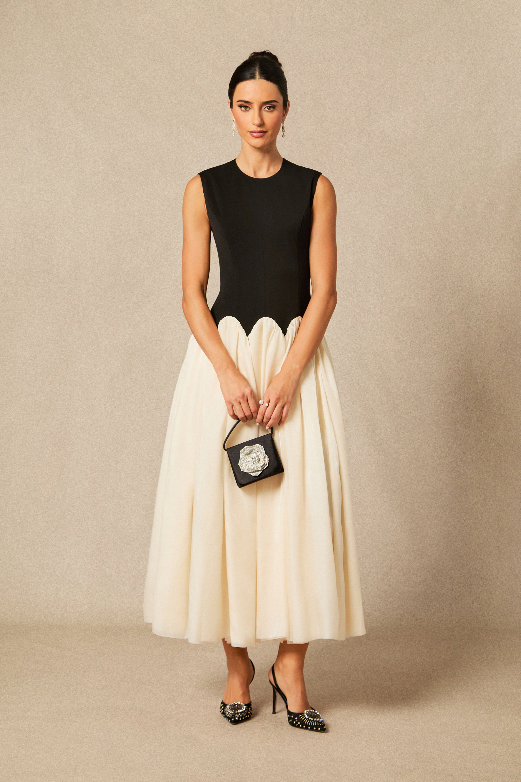 Zoey Sleeveless Color Block Maxi Dress-purelyfable