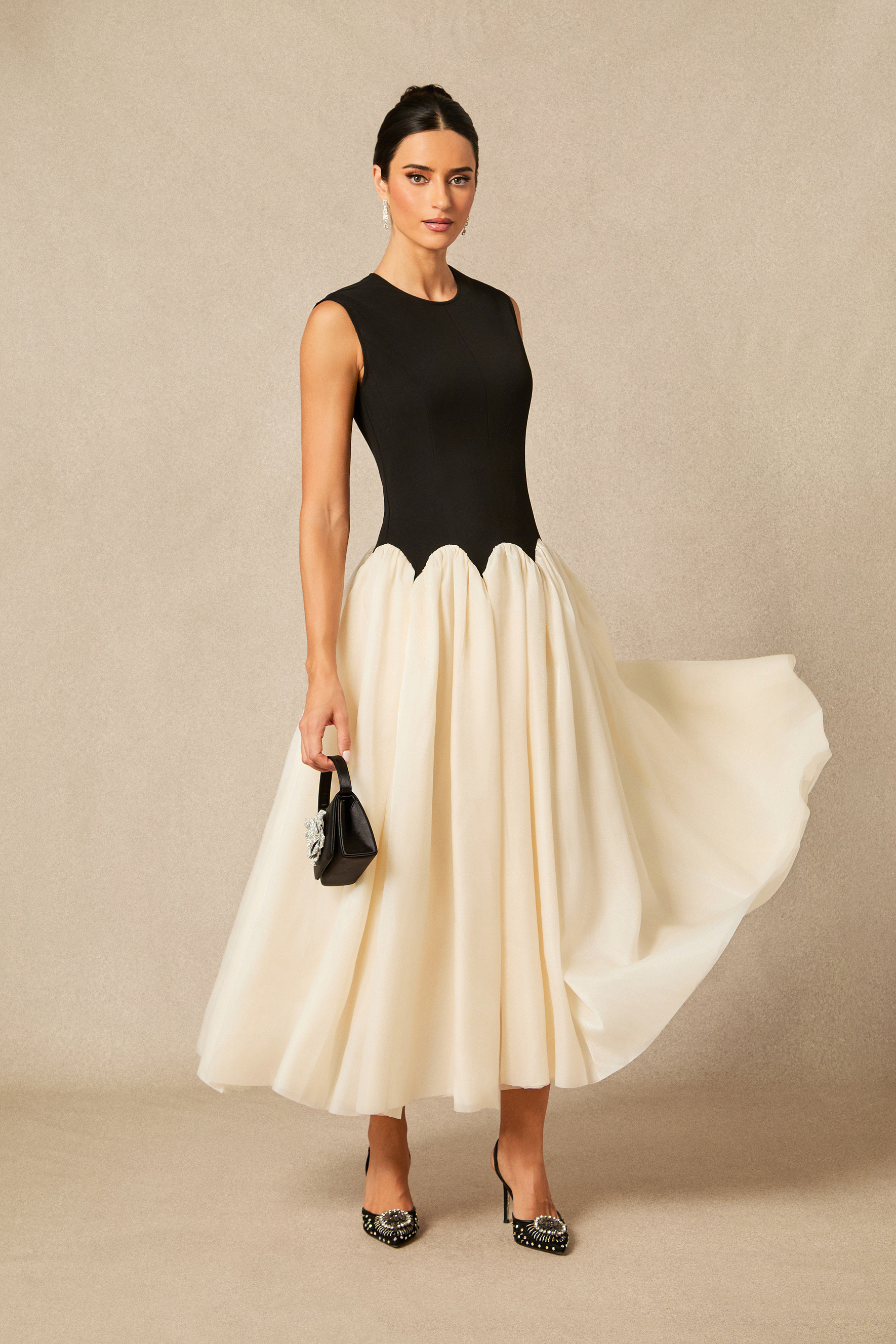 Zoey Sleeveless Color Block Maxi Dress-purelyfable