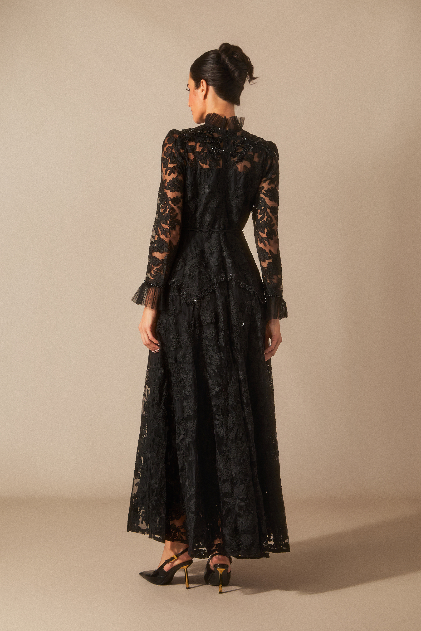 Alice Floral Lace Mock Neck Maxi Dress-purelyfable