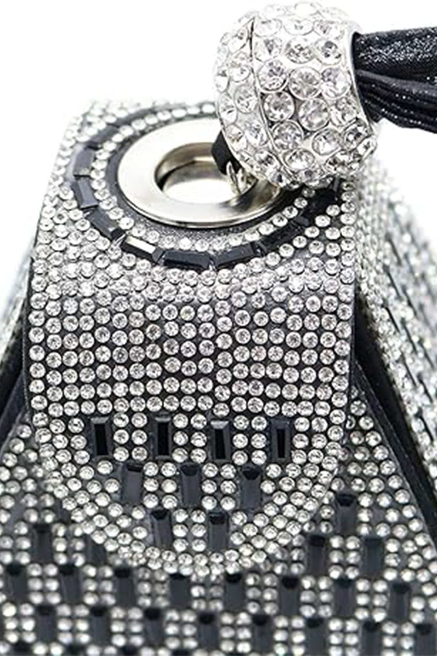 Rhinestone-embellished Pyramid Handbag-purelyfable