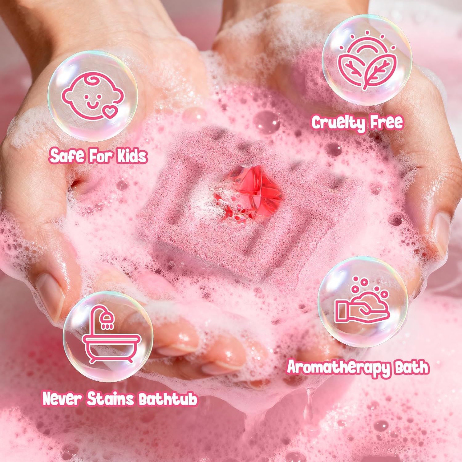 Bath Bombs for Kids with Diving Gem Toys Inside, 12 Pack Treasure Chest Bath Bombs with Surprise Pirate Accessories Pretend Playset, Handmade Bubble Bath Fizzies Birthday Christmas Gift Set