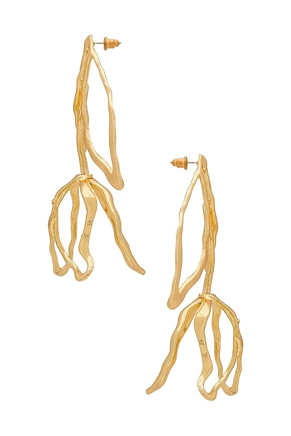 Abstract Floral Drop Earrings-purelyfable
