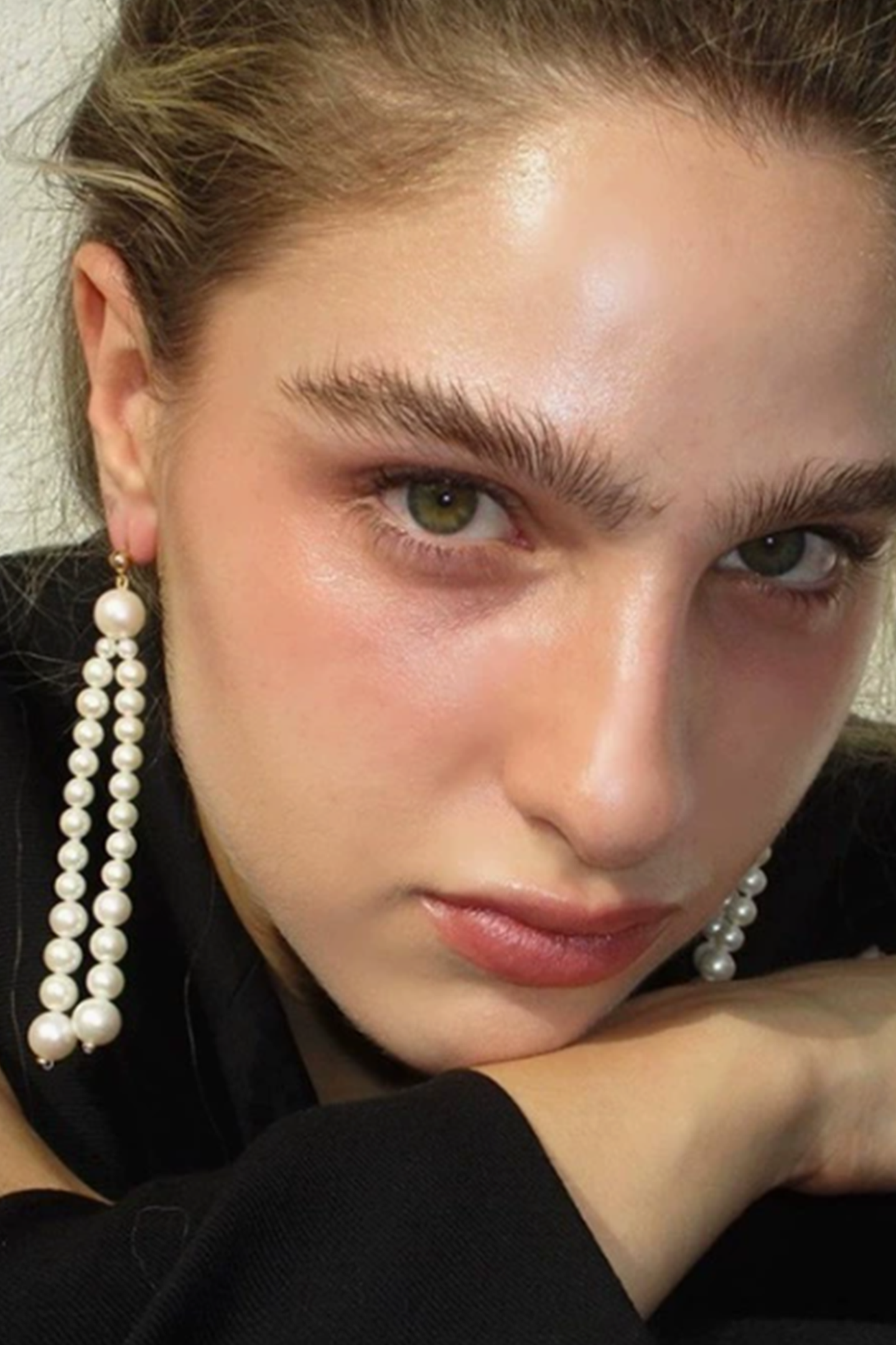 Pearl Chandelier Drop Earrings-purelyfable