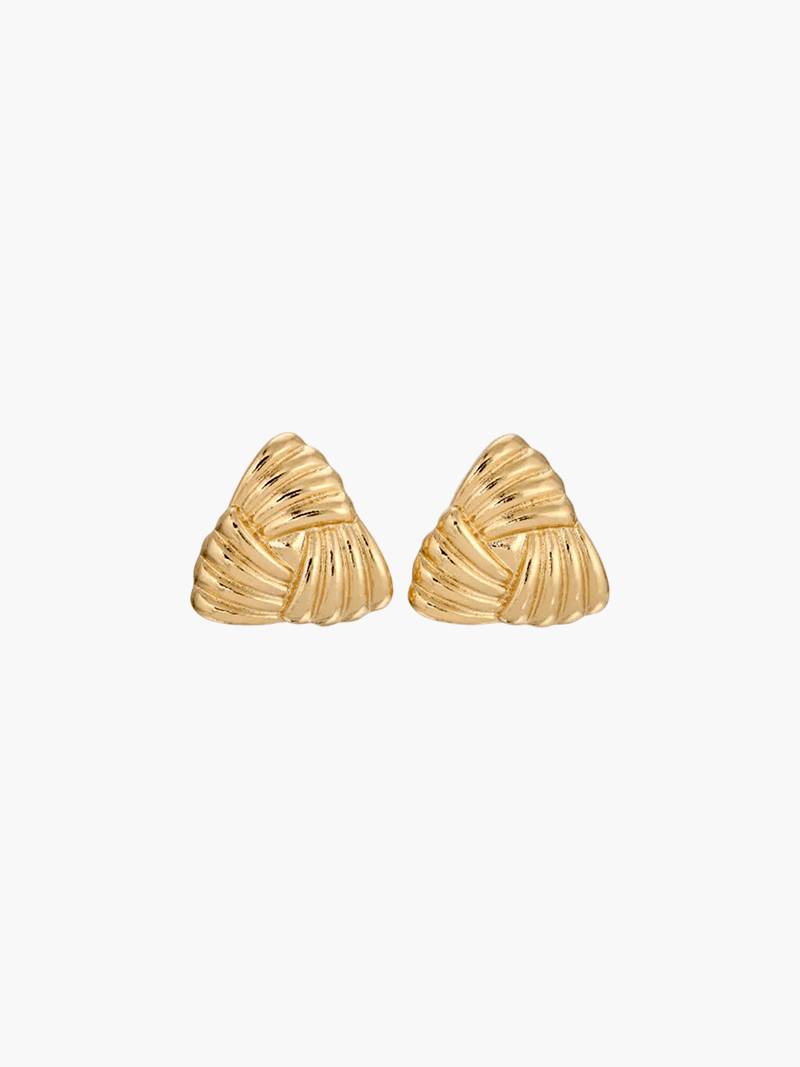 Textureed Triangle Earrings-purelyfable