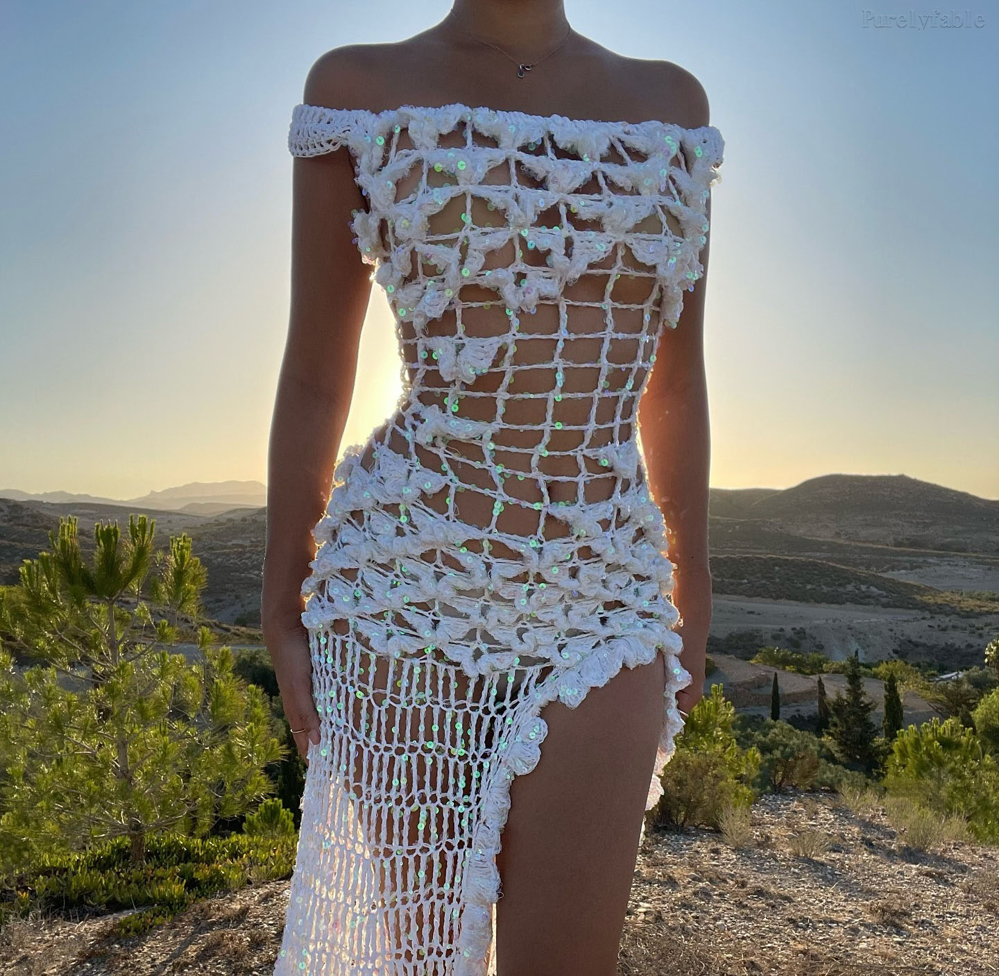 Danika White Off-Shoulder Cut-Out Maxi Dress