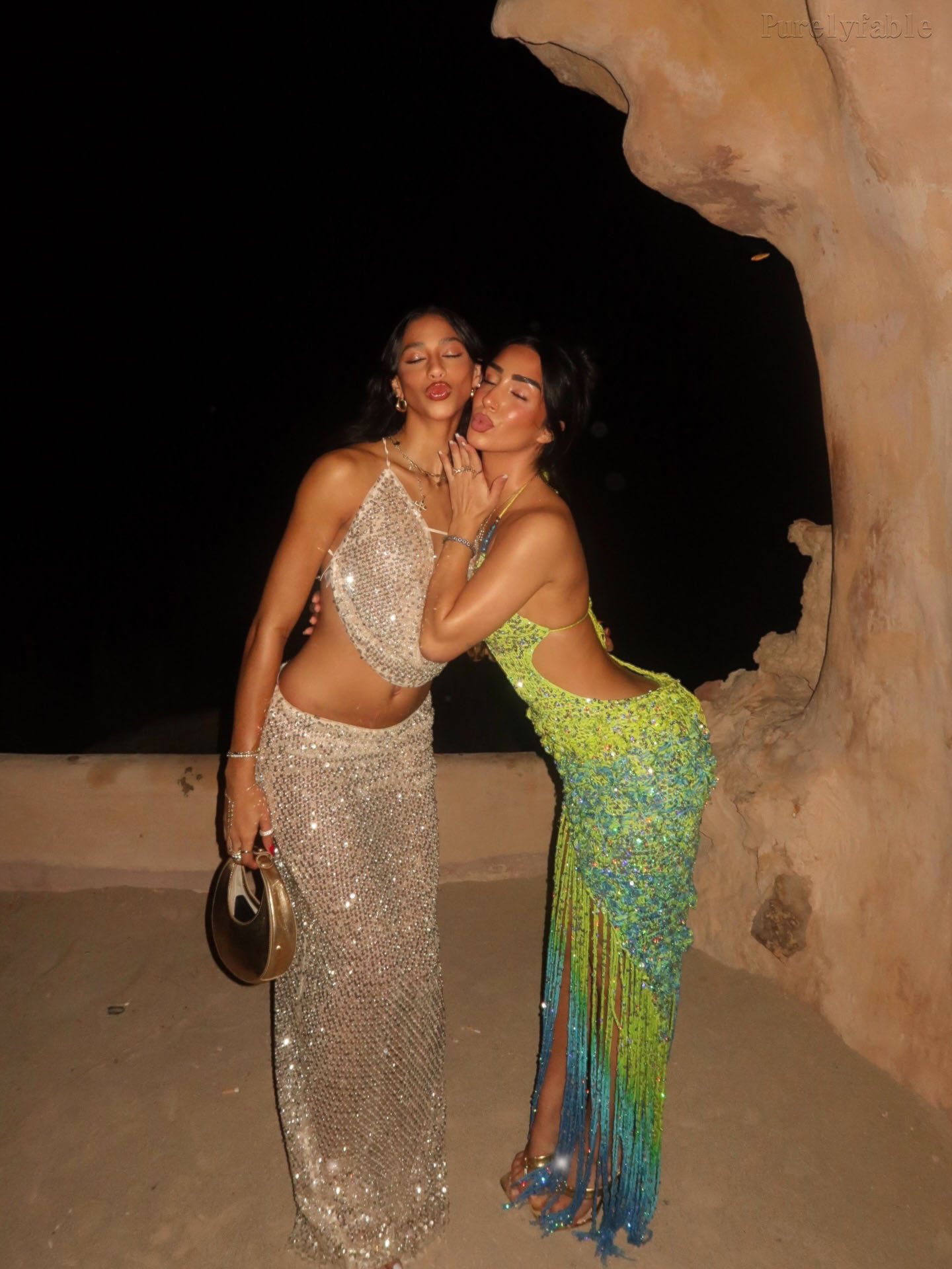 Gemma Green Sequined Fringed Dress