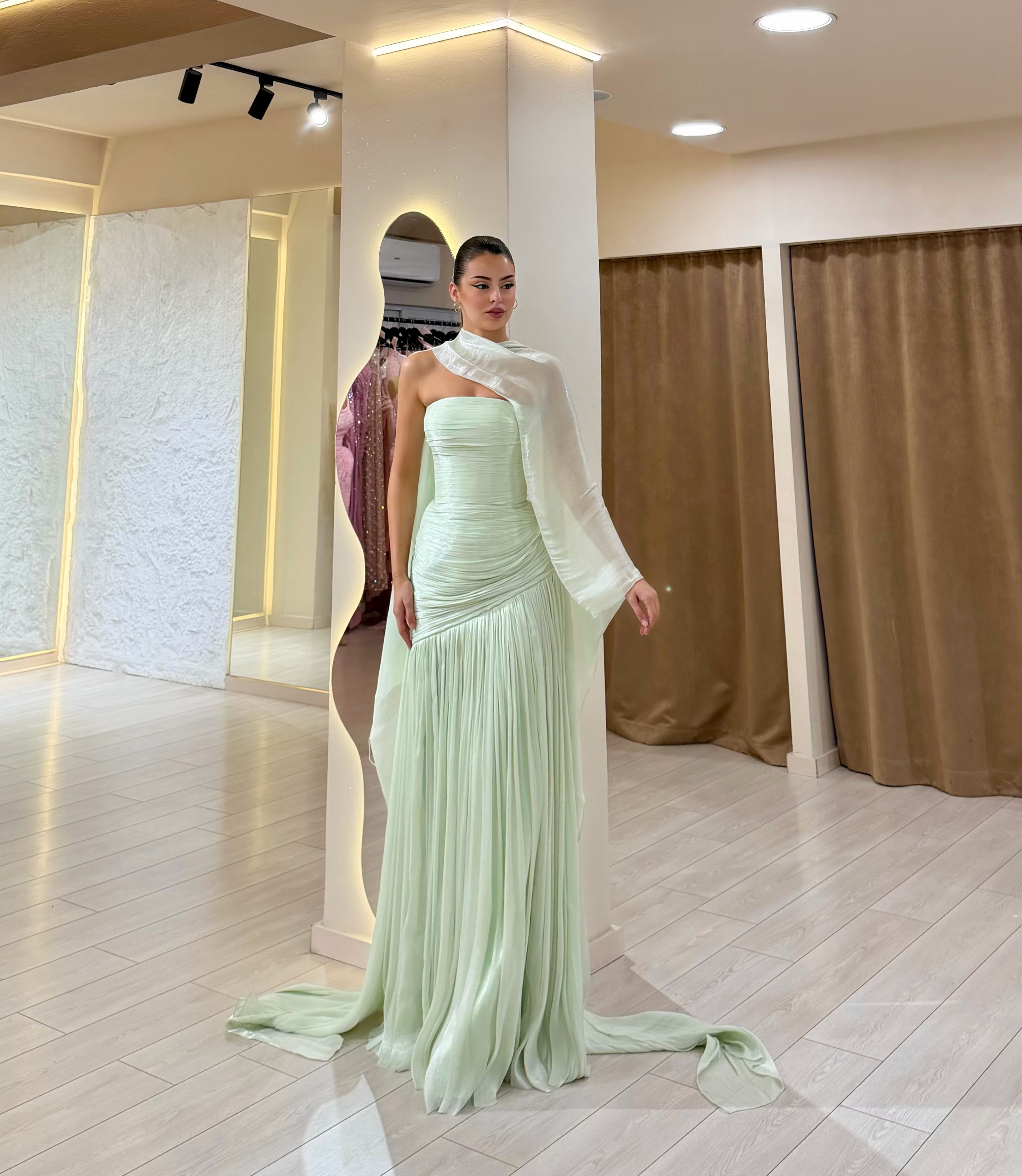 Kamila Strapless Pleated Maxi Dress