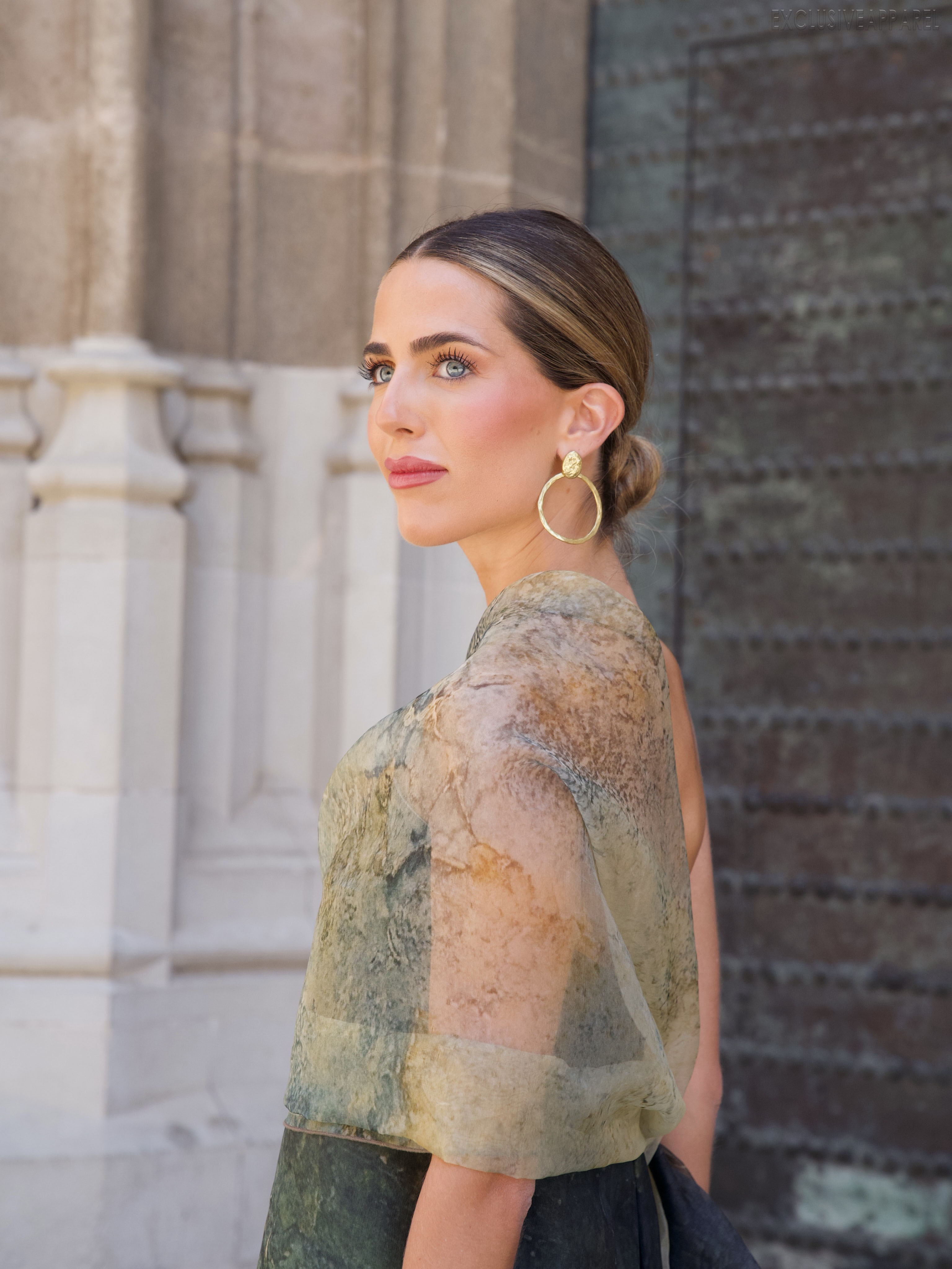 Luna Green Strapless Long Dress