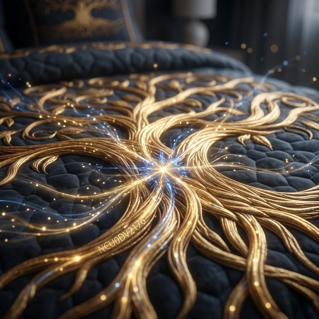 Golden Harmony 3-Piece Quilted Bedding Set NCU0DV2176