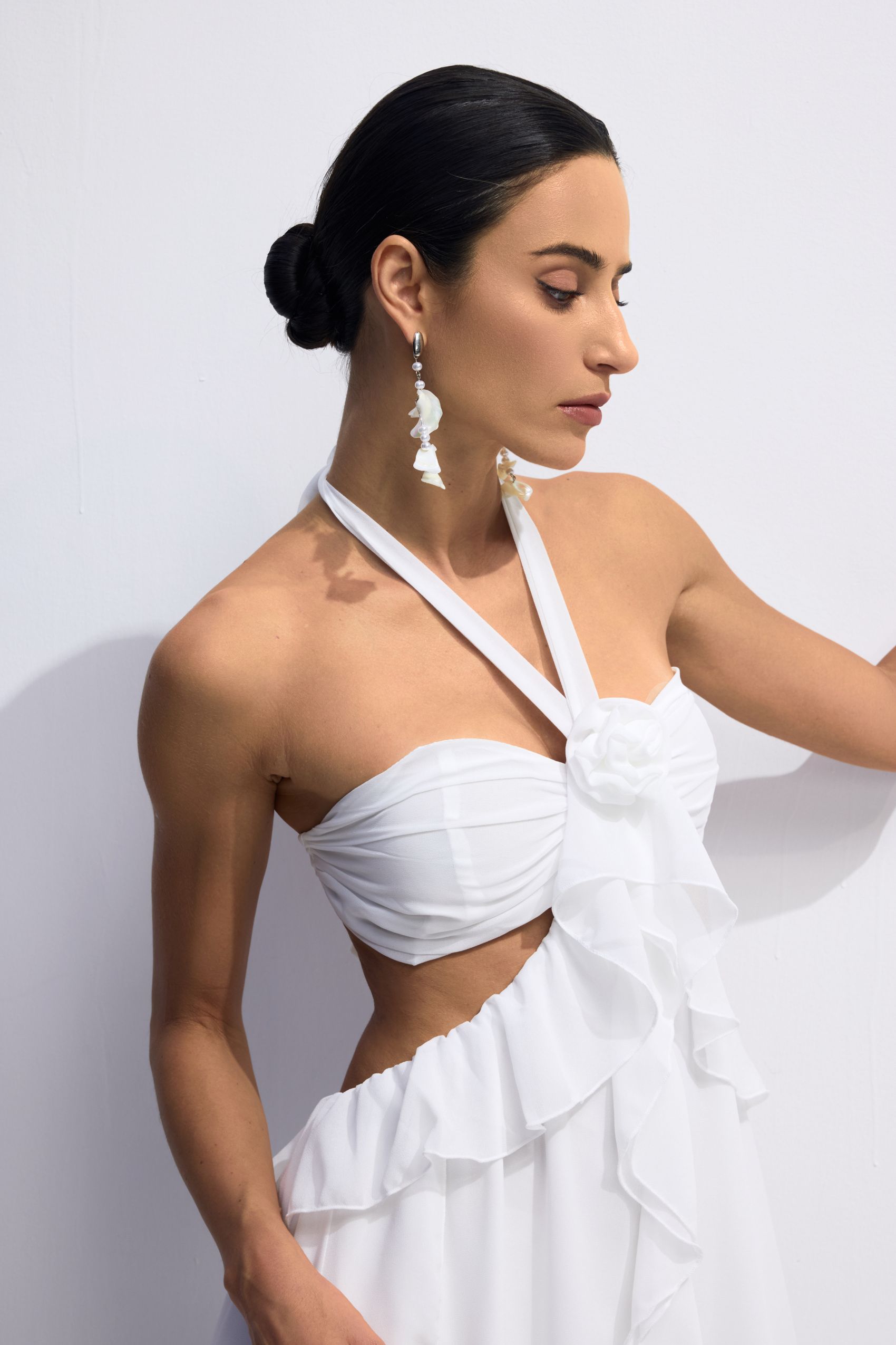 Maggie Halter Cut-Out Ruffle Maxi Dress-purelyfable