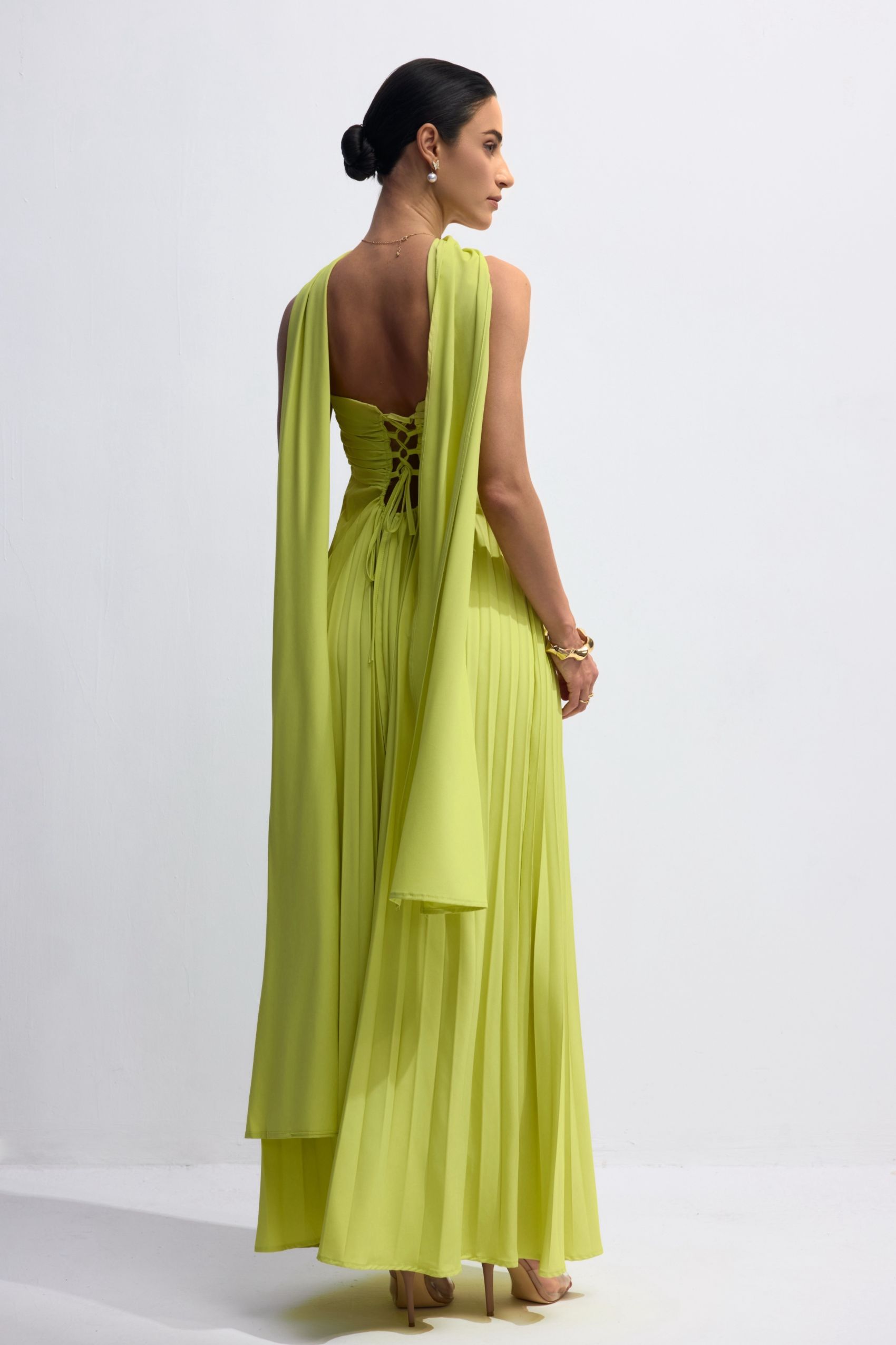 Veromca Strapless Pleated Maxi Dress-purelyfable